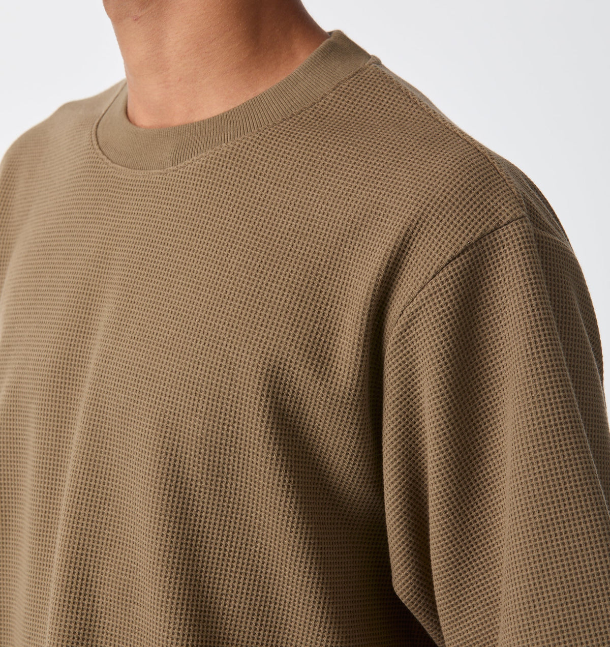 Waffle Box Crop Tee - Haze