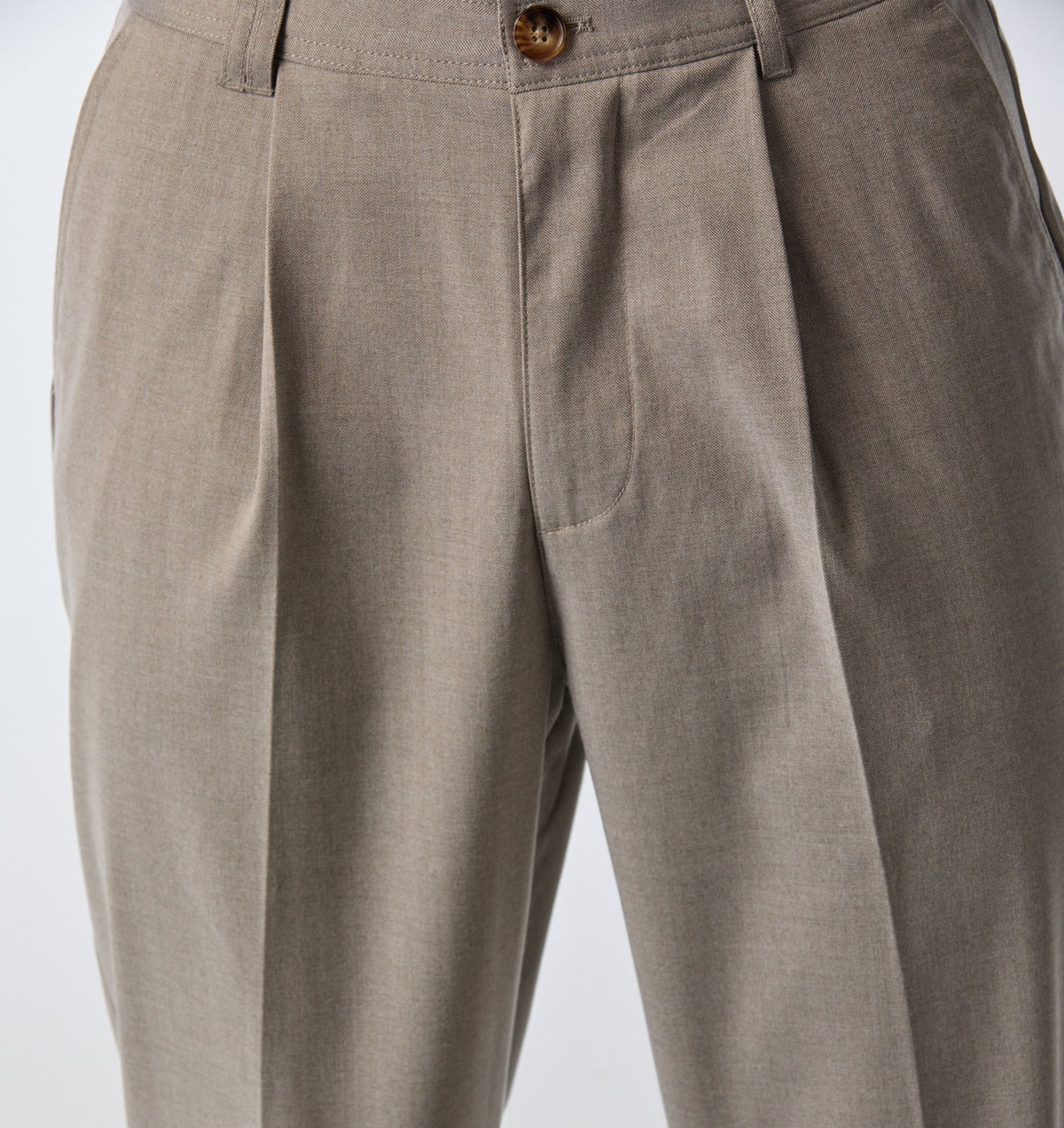 Winston Pant - Sand Herringbone