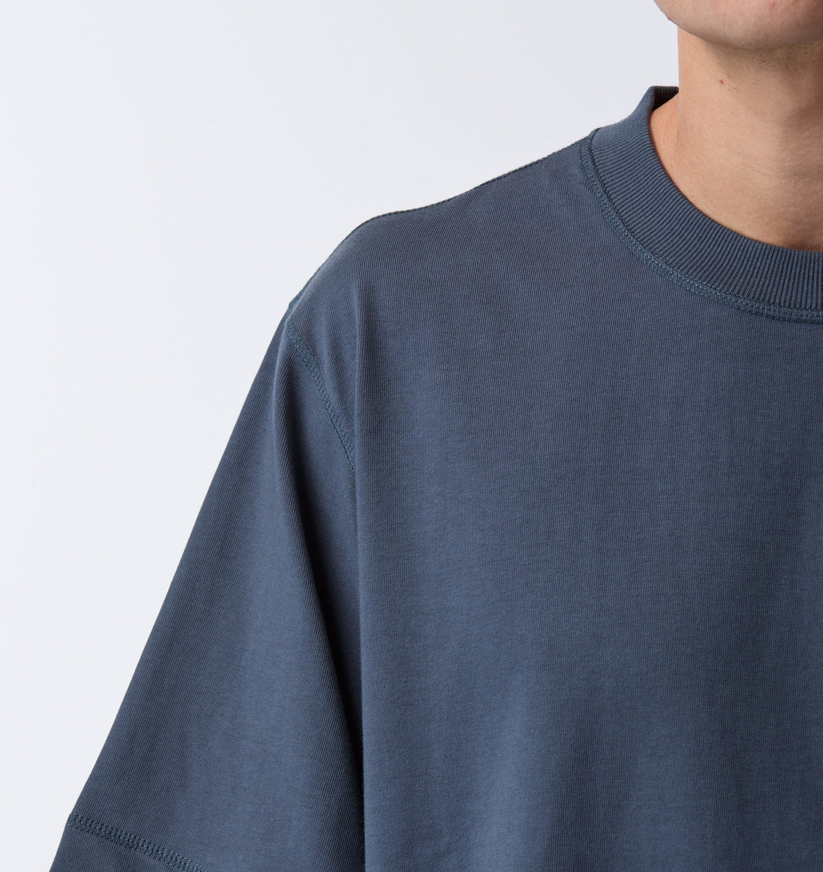 Crop Box Tee - Marine Blue