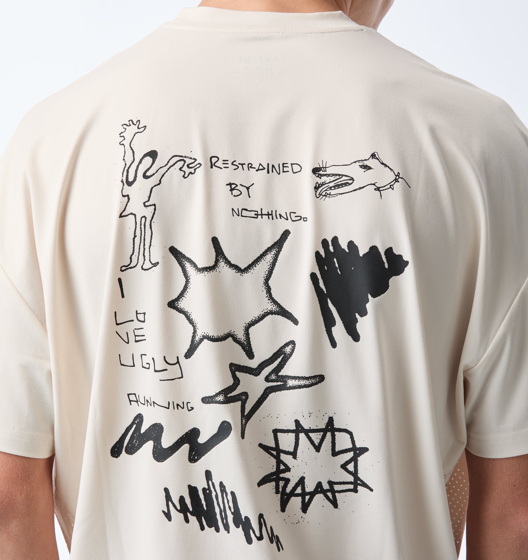 Restrained Active Crop Tee - Off White