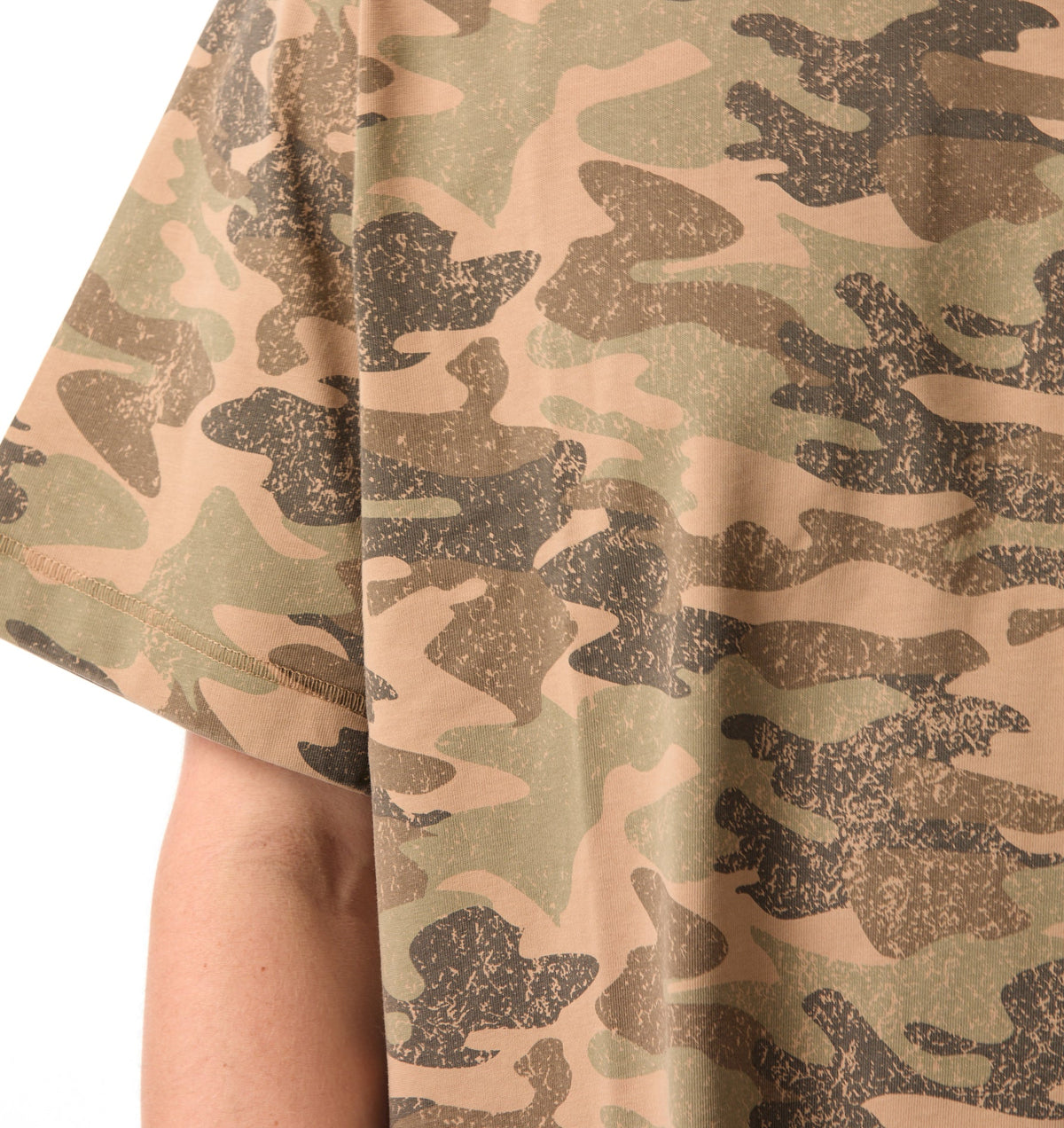 Crop Box Tee - Army Camo