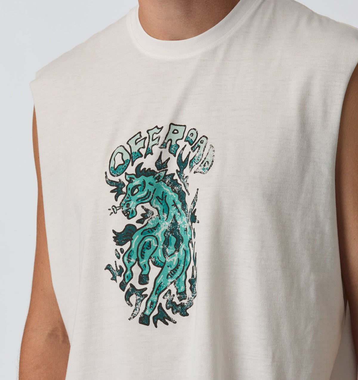 Off Road Lewi Cropped Tank - Vintage White