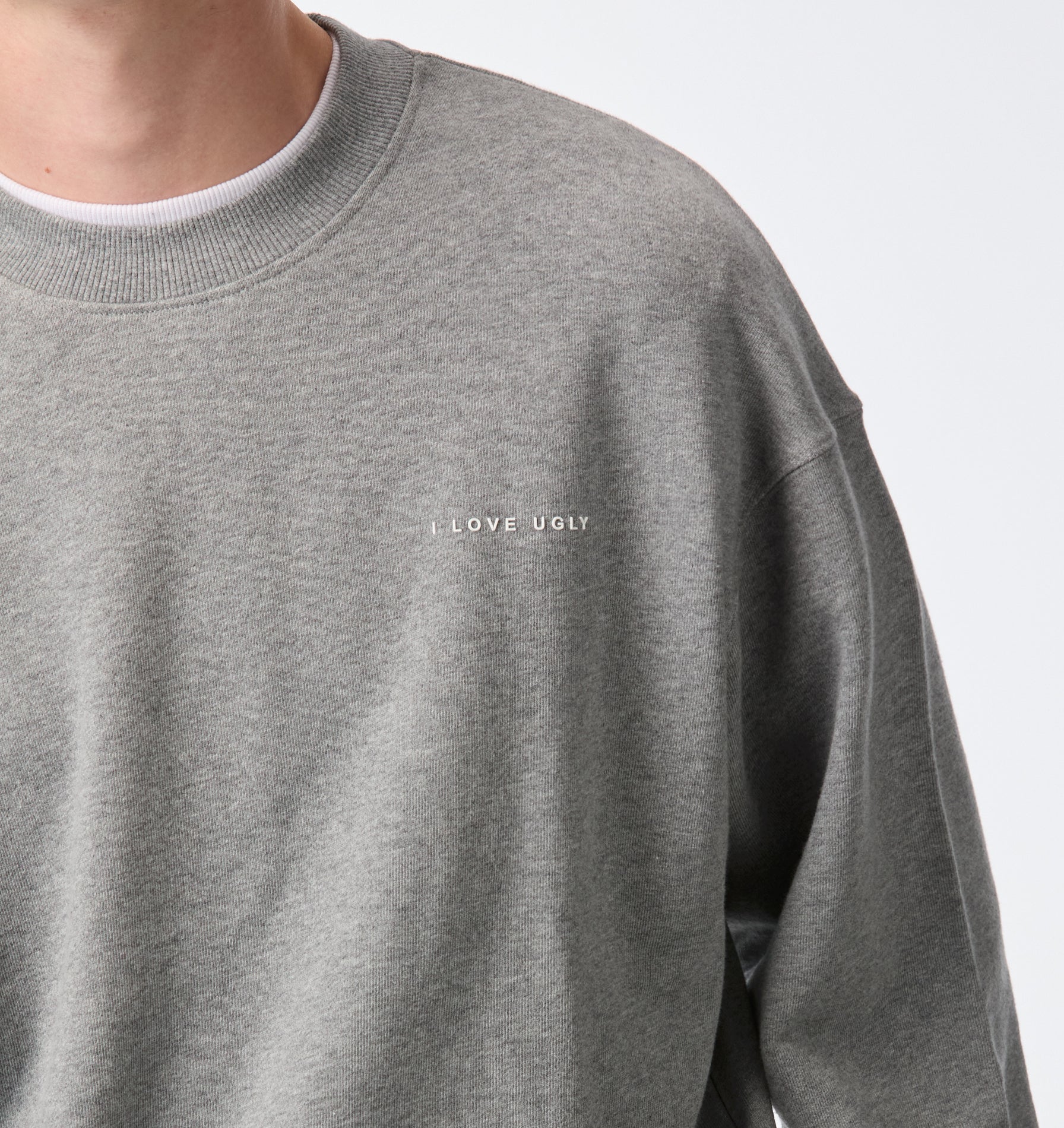 Oversized Crew - Grey Marle