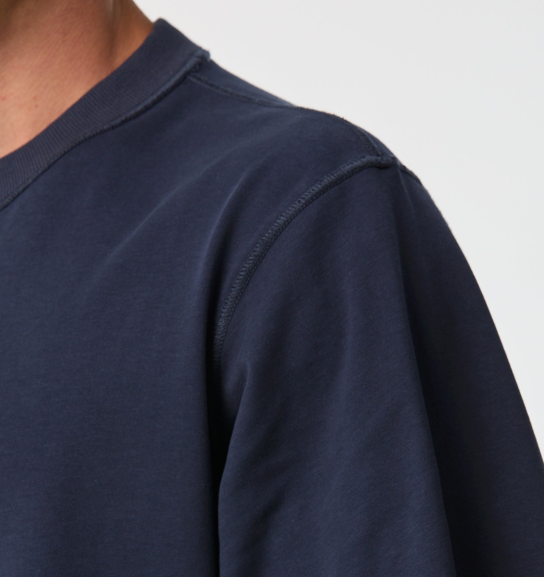 Crop Box Tee - Indigo