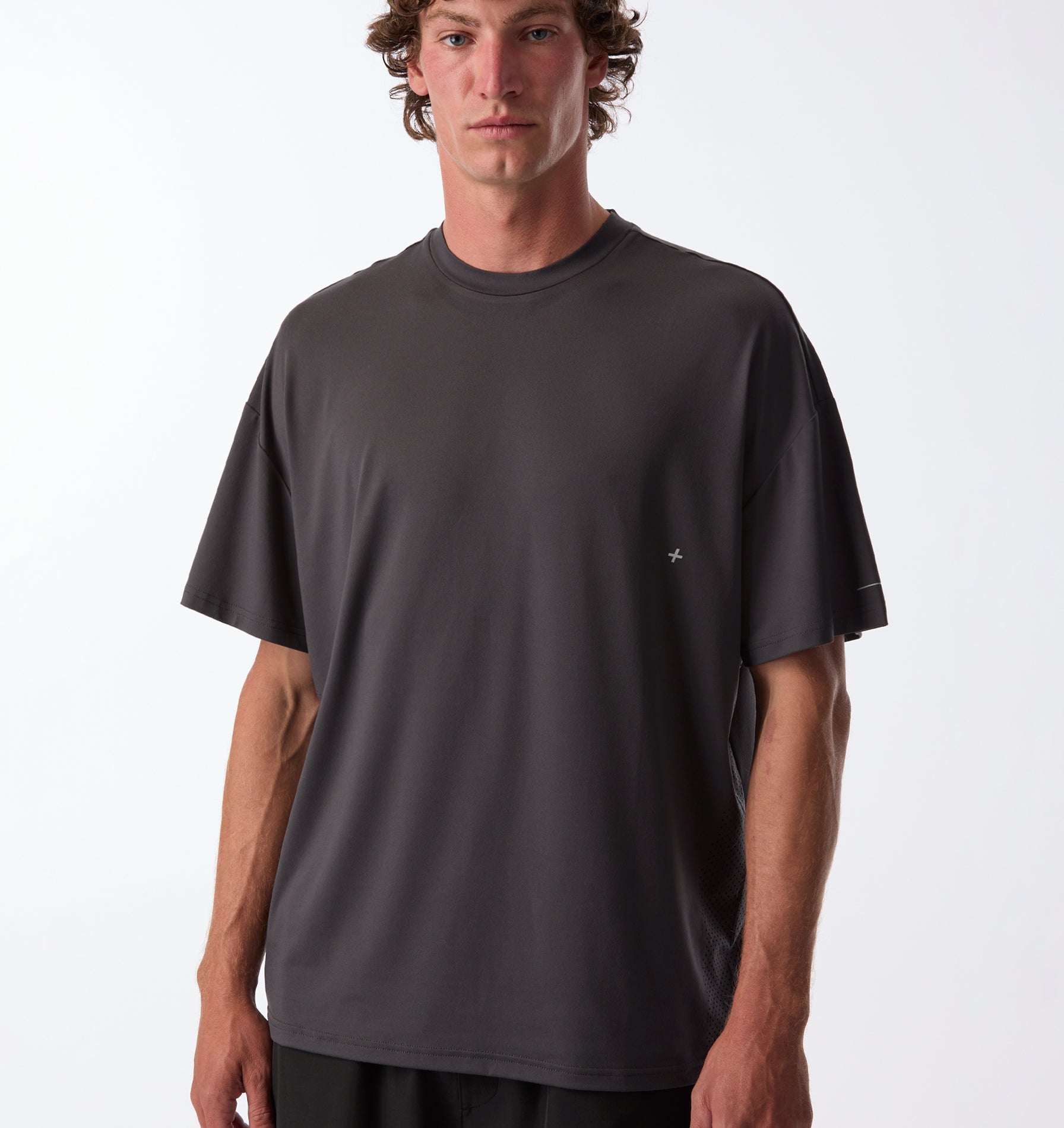 Active Box Tee - Charcoal