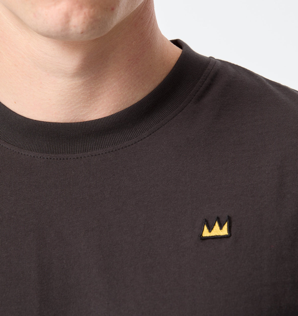 Basquiat Crown Uniform Tee - Charcoal