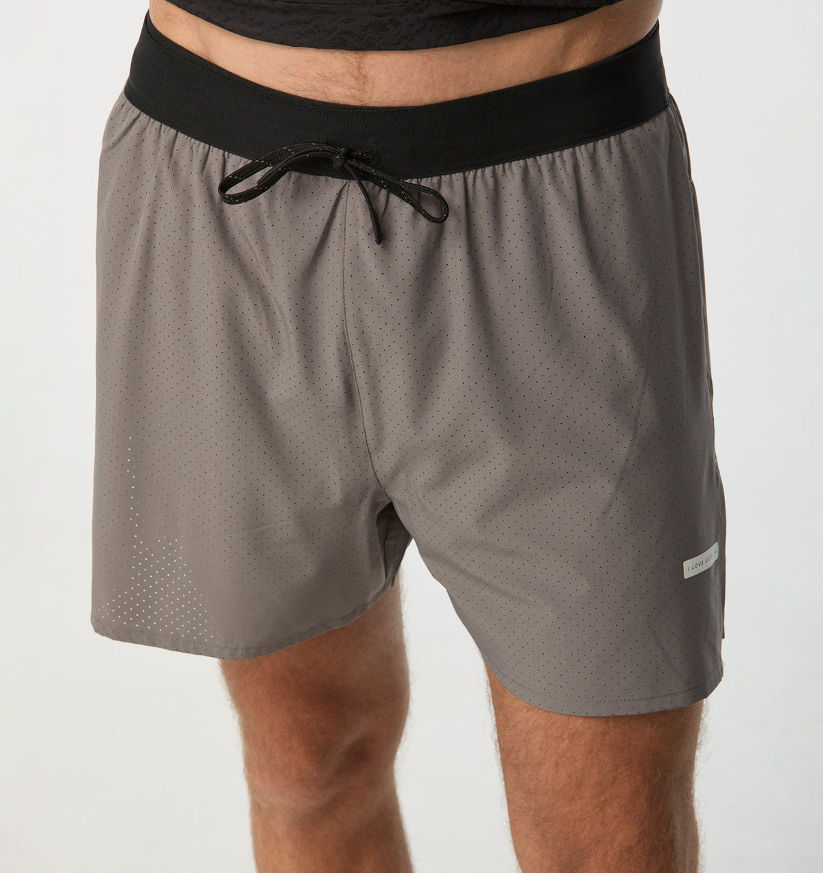 Active 4.5 Inch Laser Run Short - Cobblestone