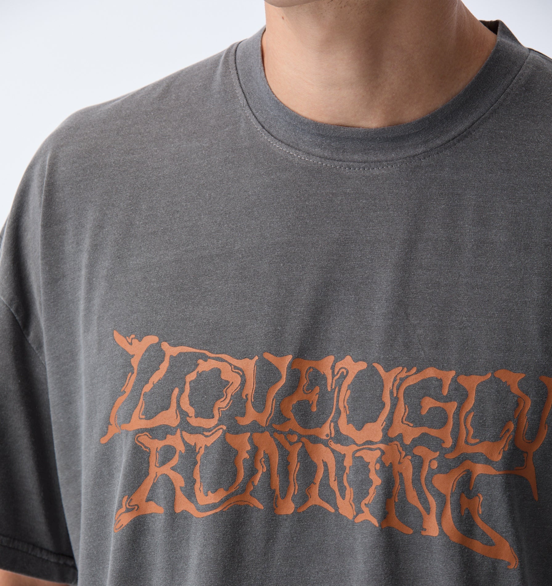 Liquified Active Cotton Box Tee - Washed Black