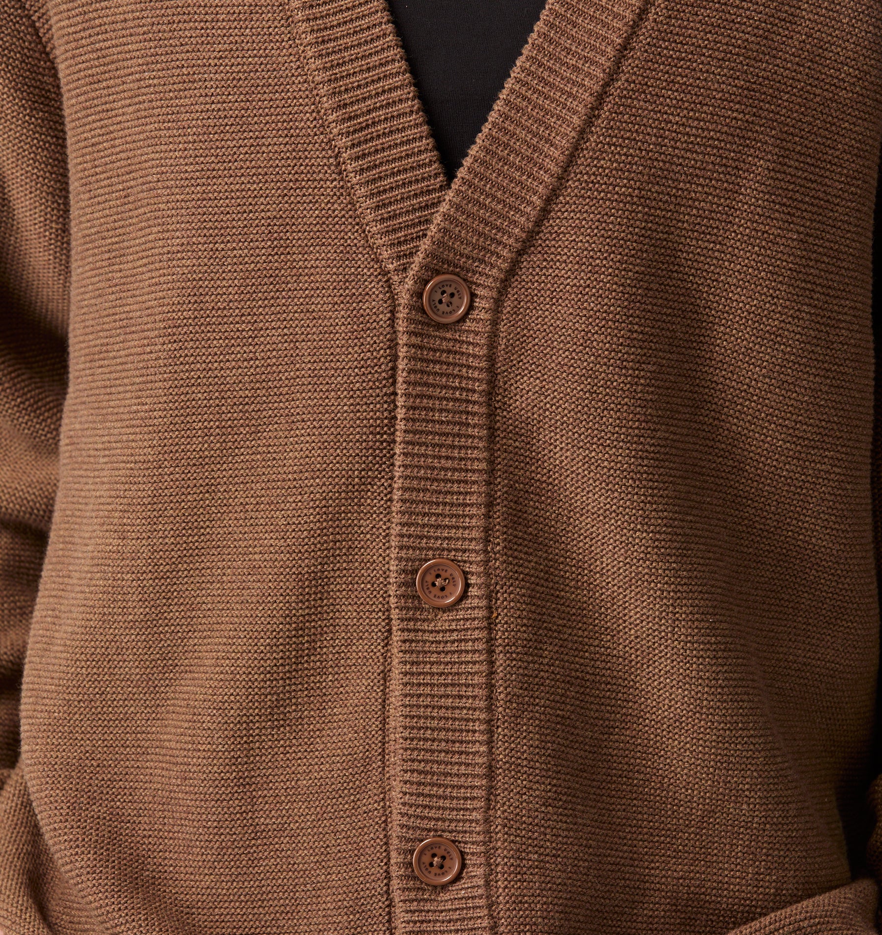Nelson Cotton Cardigan - Nutmeg