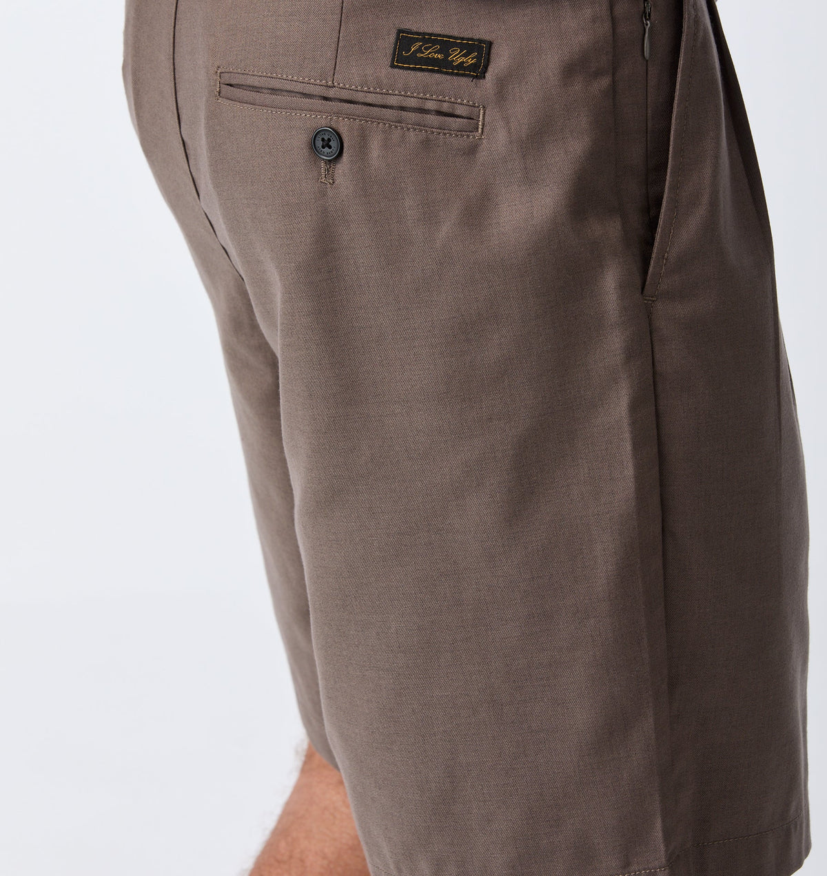 Quincy Pleated Short - Mushroom
