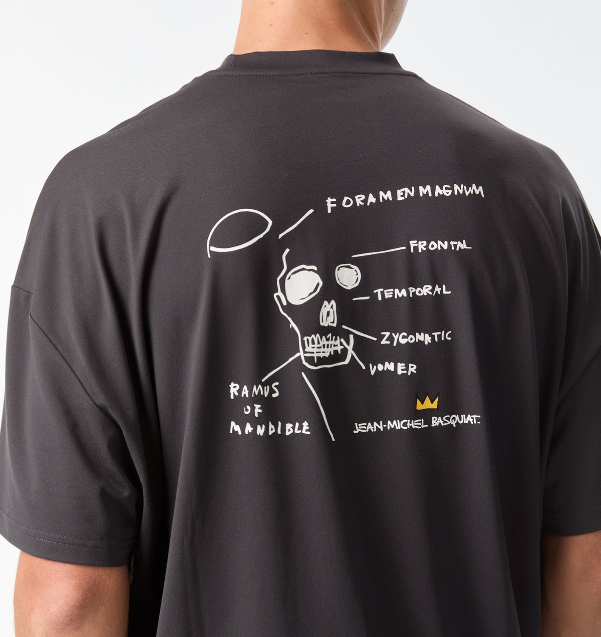 Basquiat Scribble Active Box Tee - Charcoal