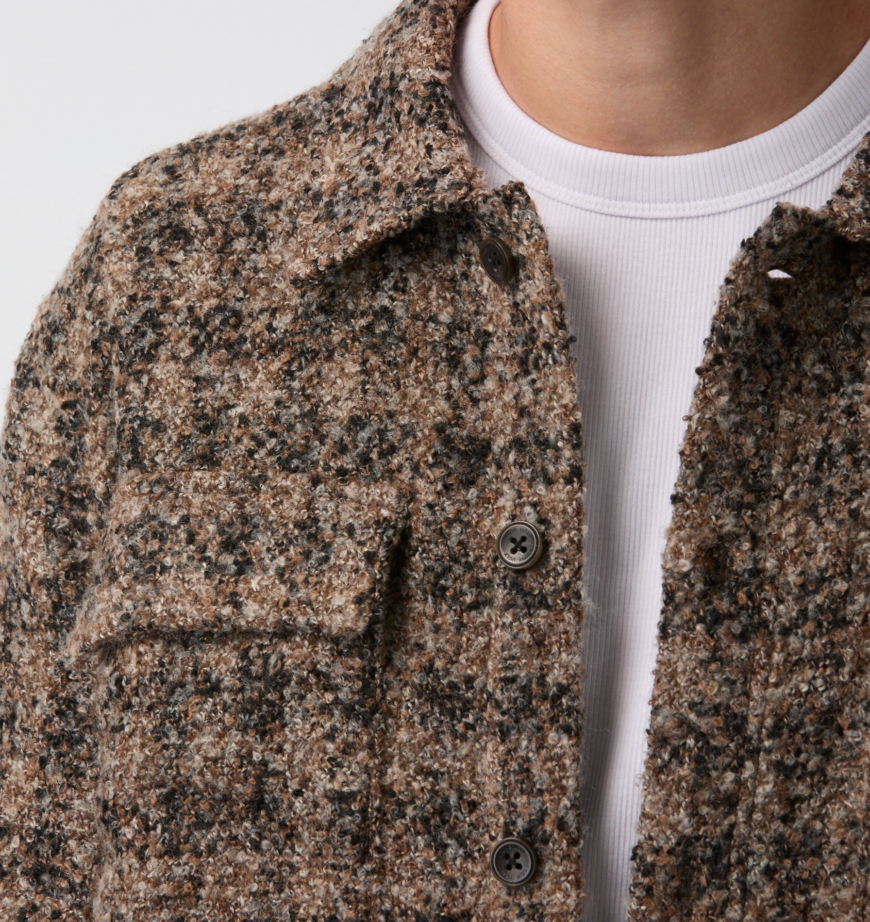 Boucle Overshirt - Brown/Black Check