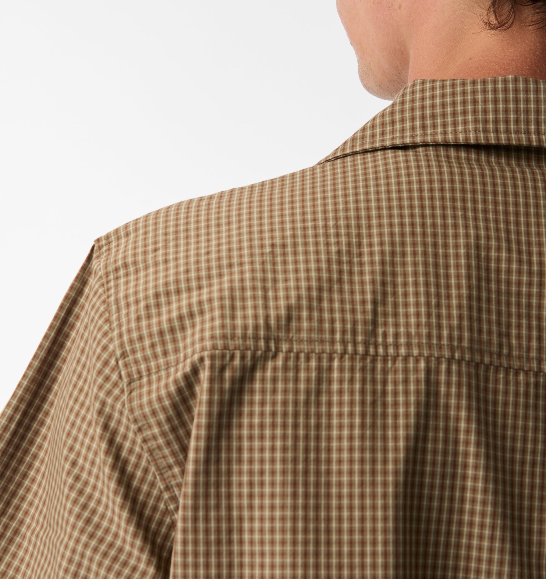 Check Cuban Collar SS Shirt - Brown/Beige Check