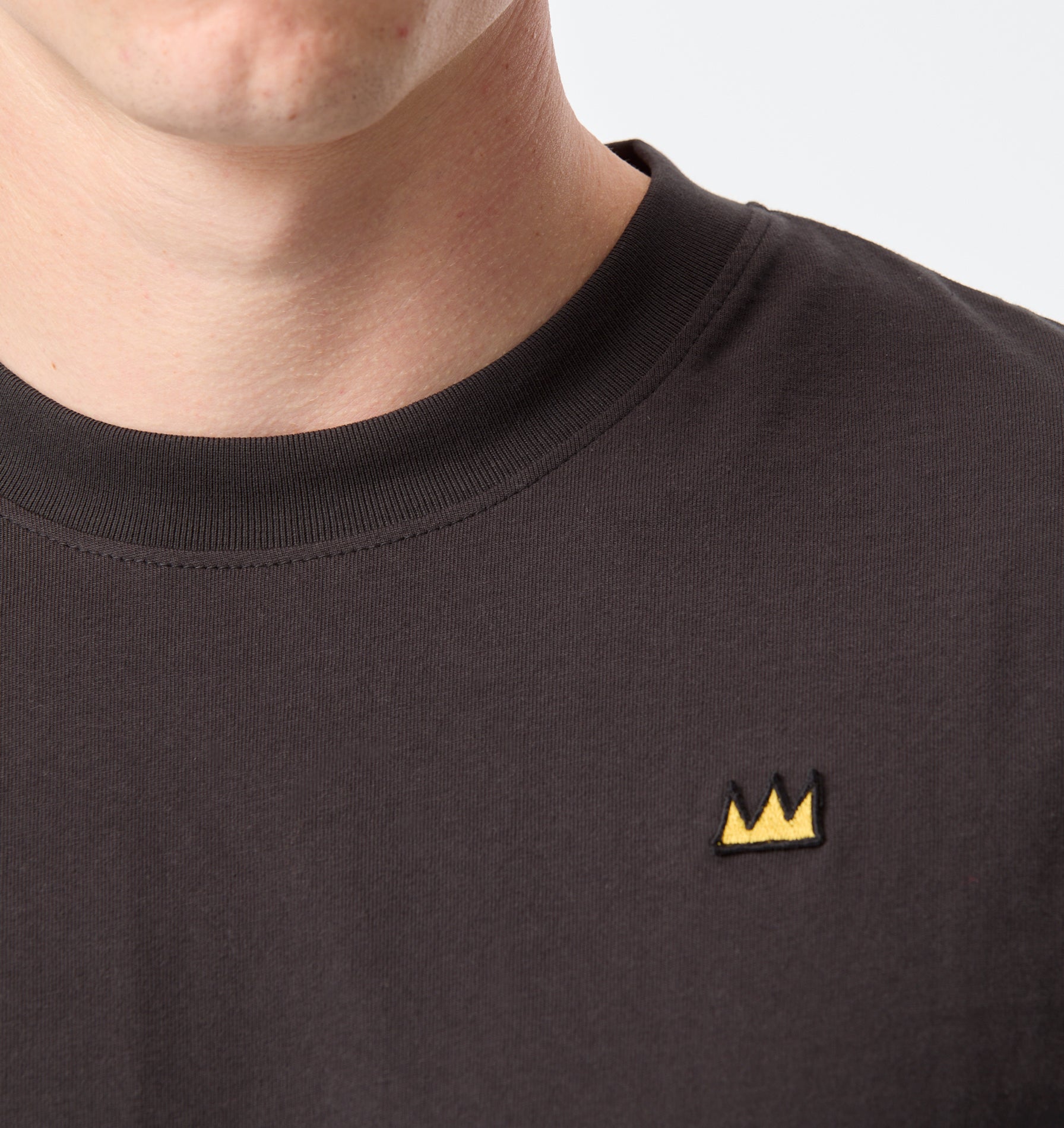 Basquiat Crown Uniform Tee - Charcoal