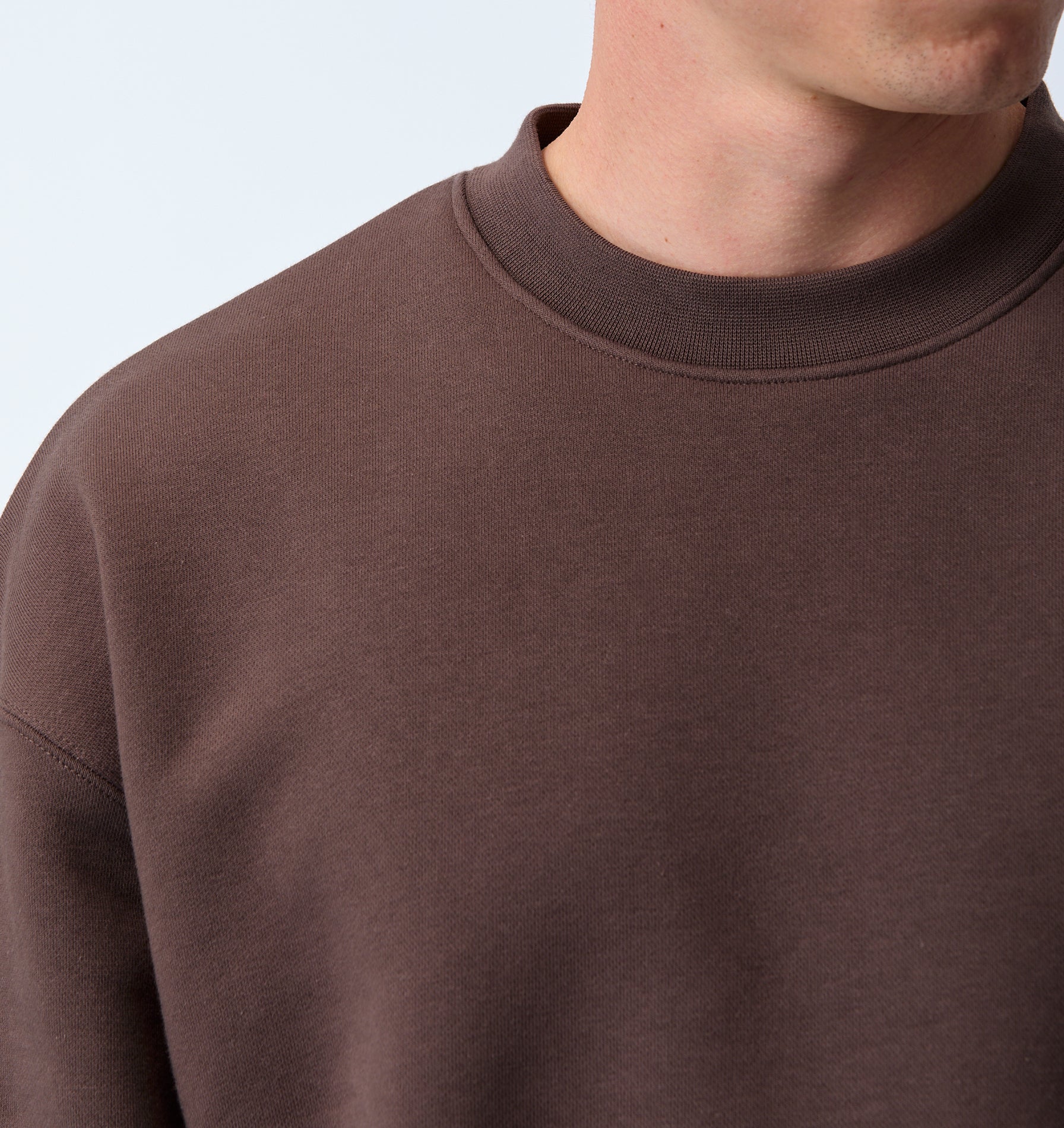 Heavy Box Crop Crew - Dusky Brown