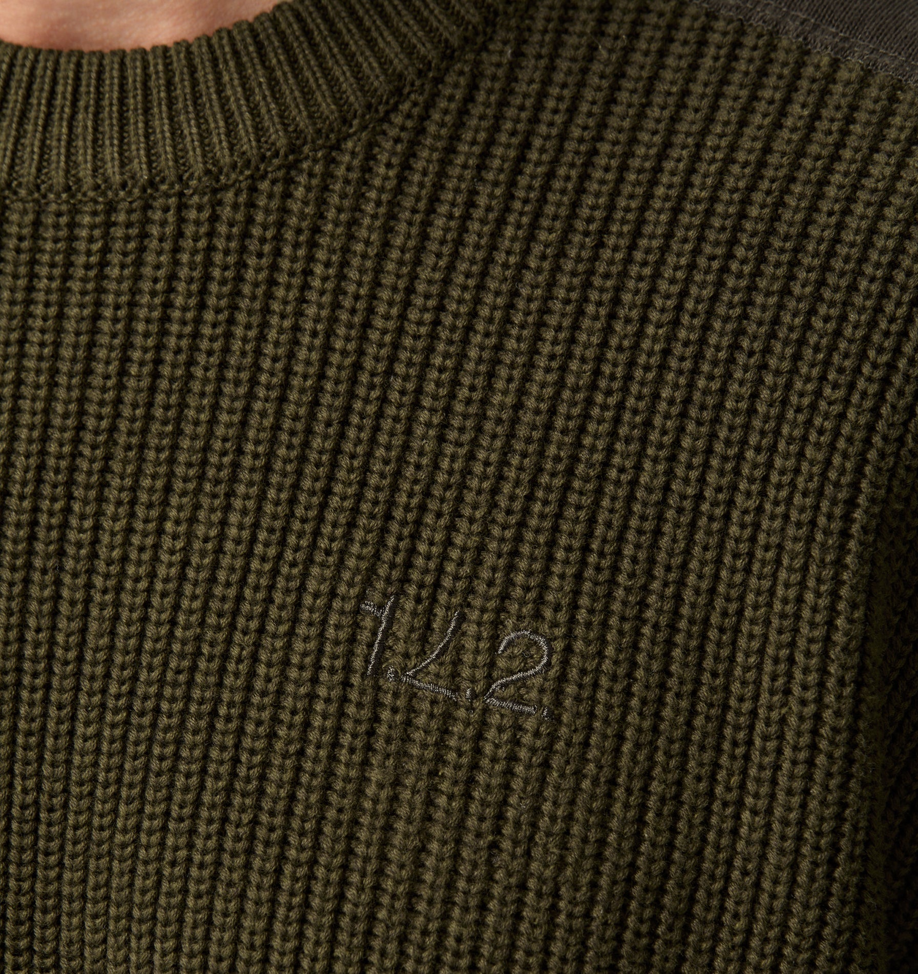 Militia Cropped Knit Sweater - Olive Marle
