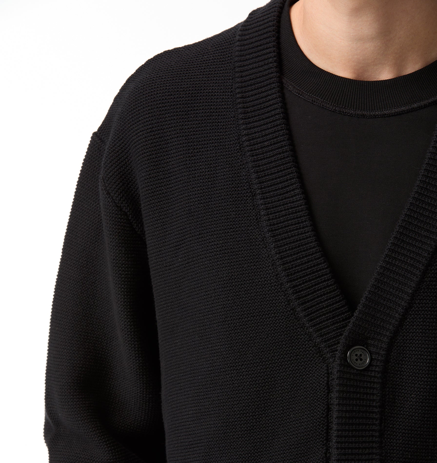 Nelson Cotton Cardigan - Black