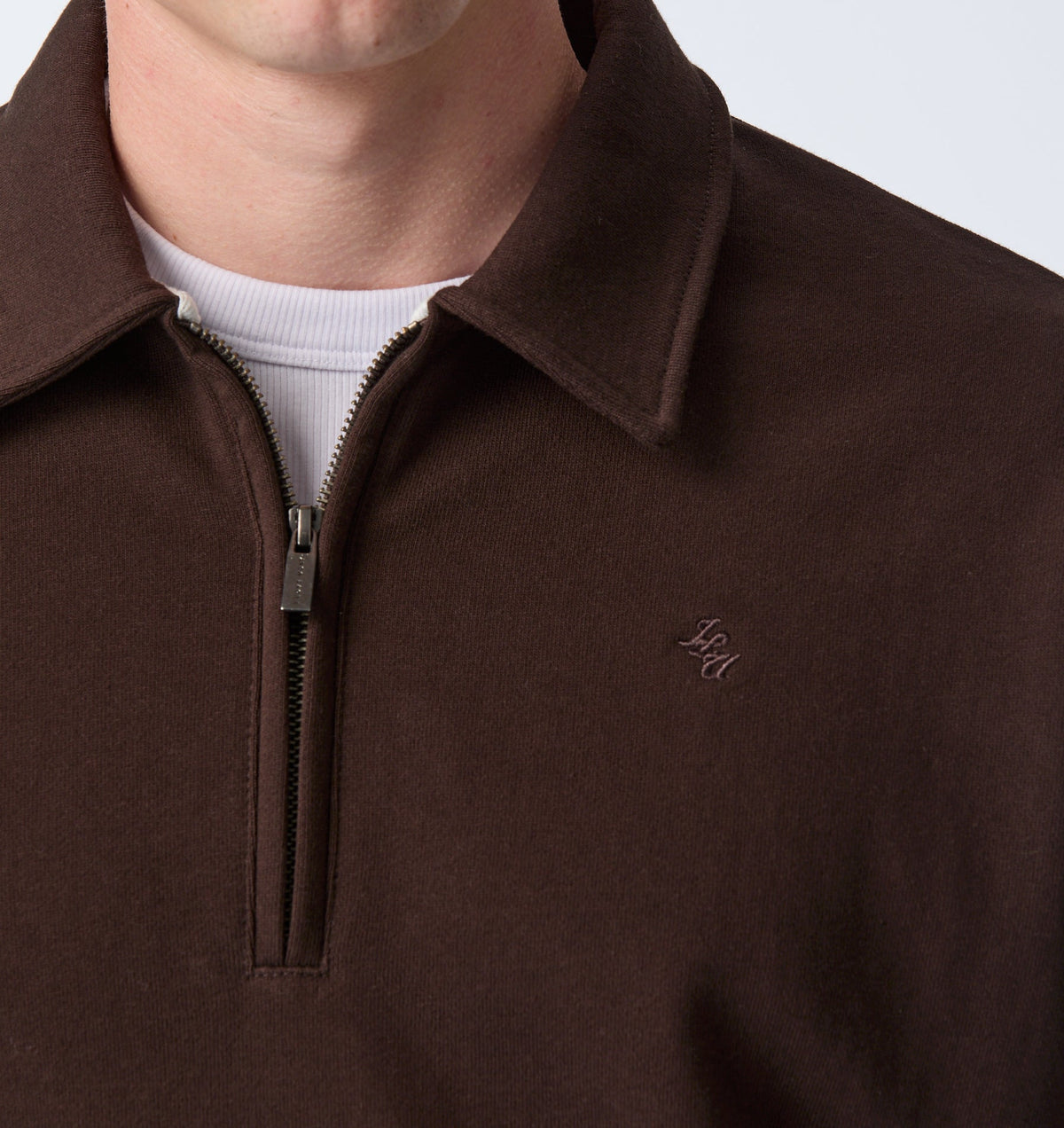 1/2 Zip Pullover - Coffee Bean