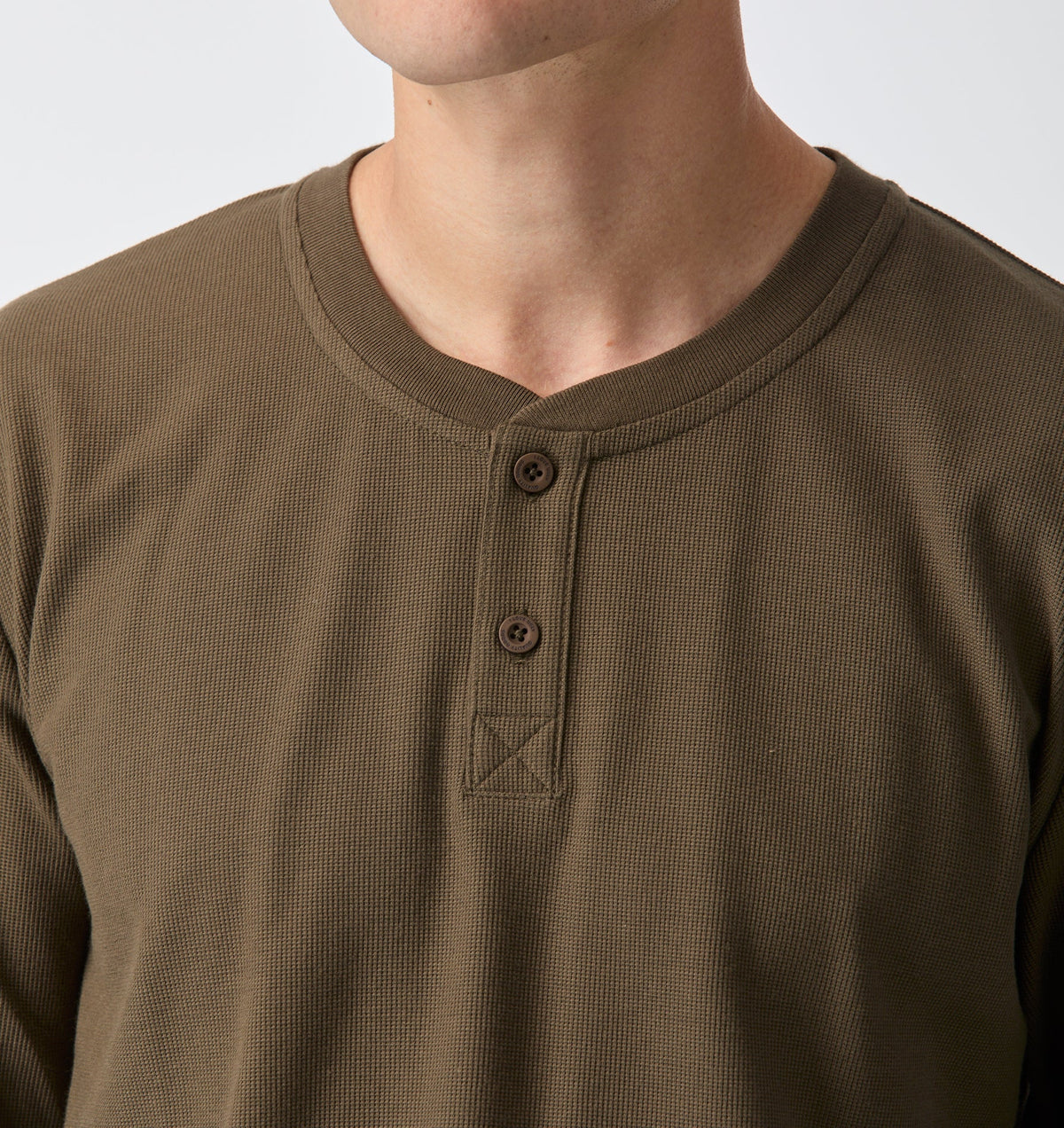 Henley L/S Tee - Olive