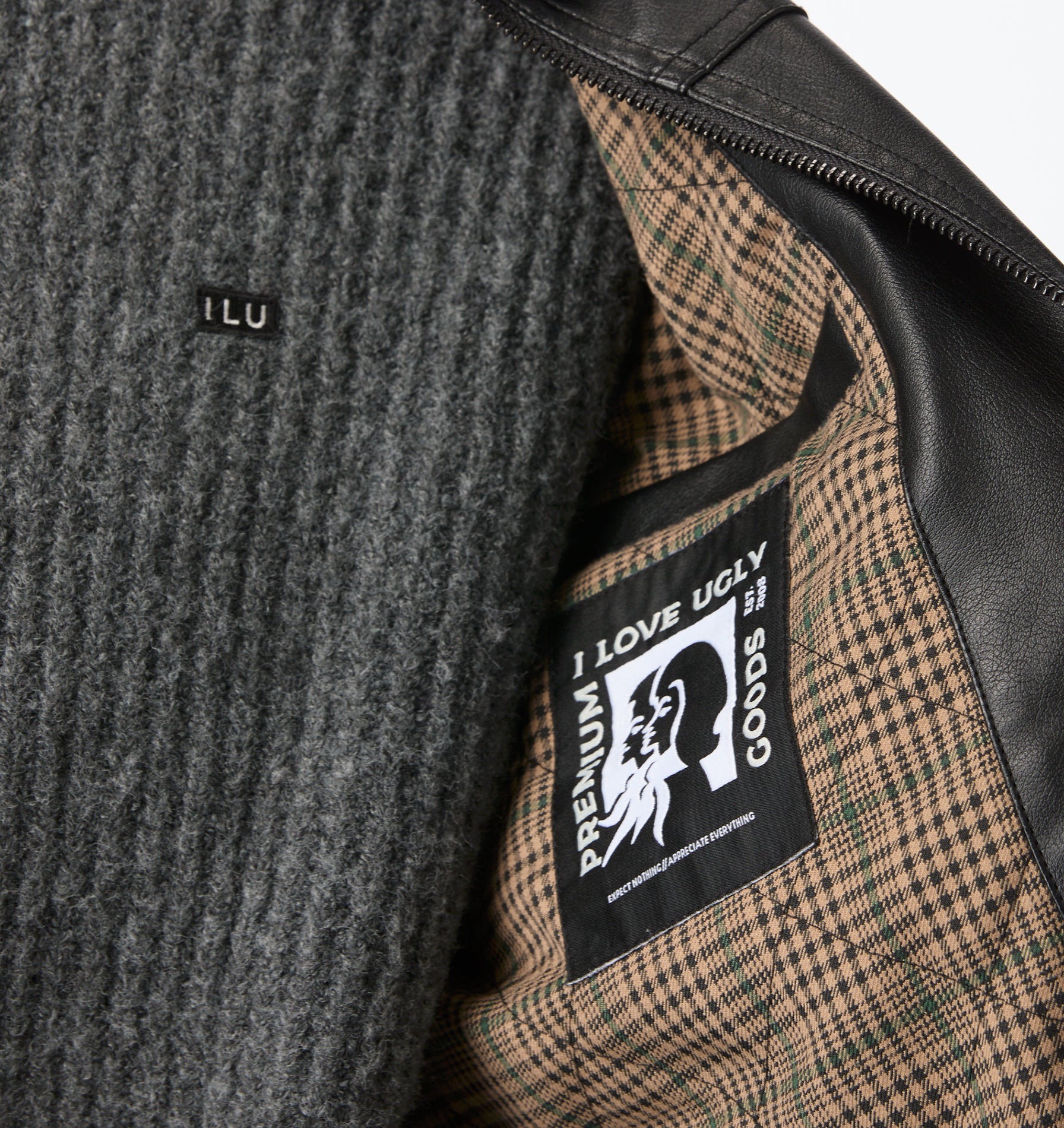 Dayton Faux Leather Jacket- Black
