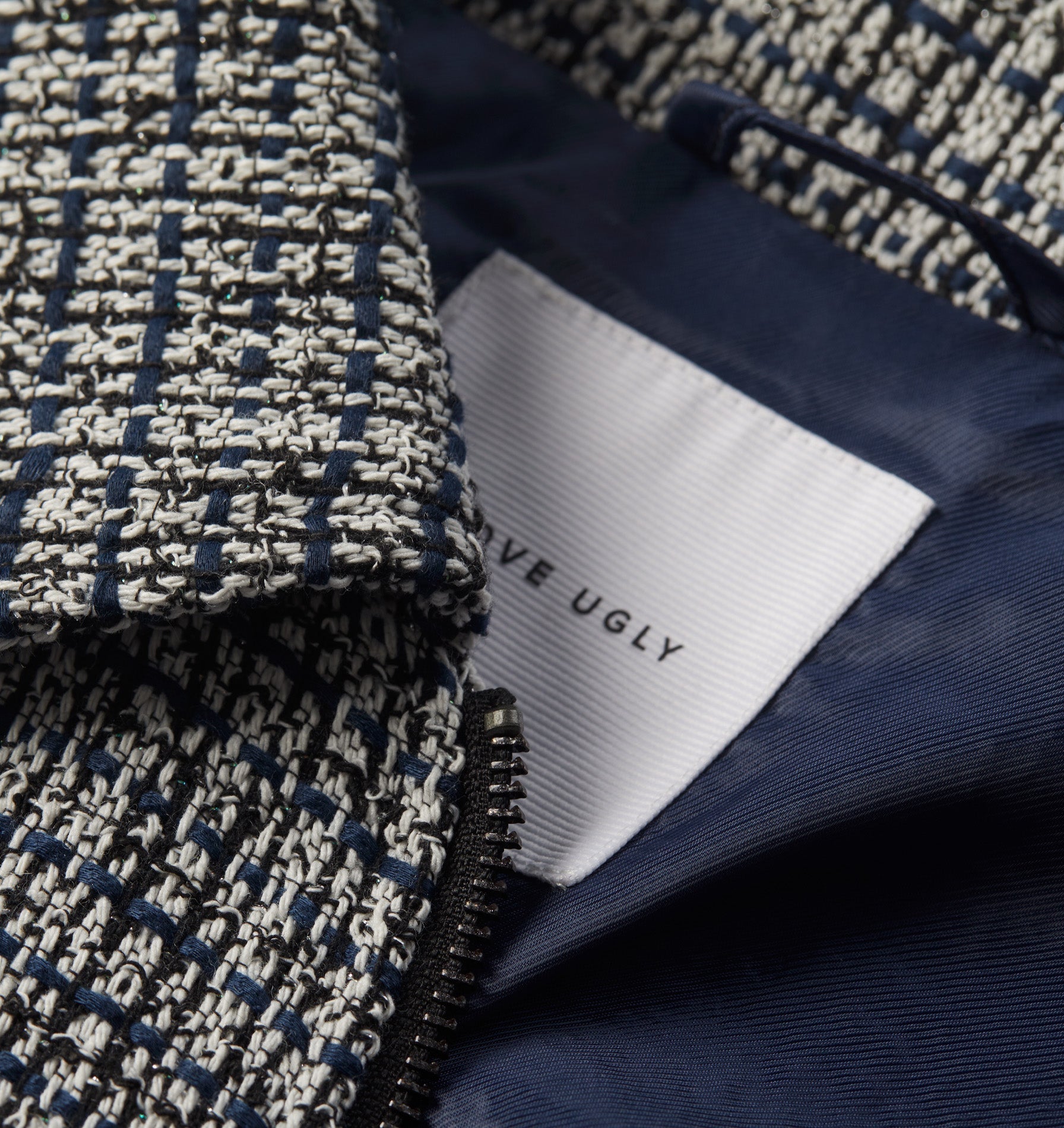 Boucle Poker Jacket - Blue/White