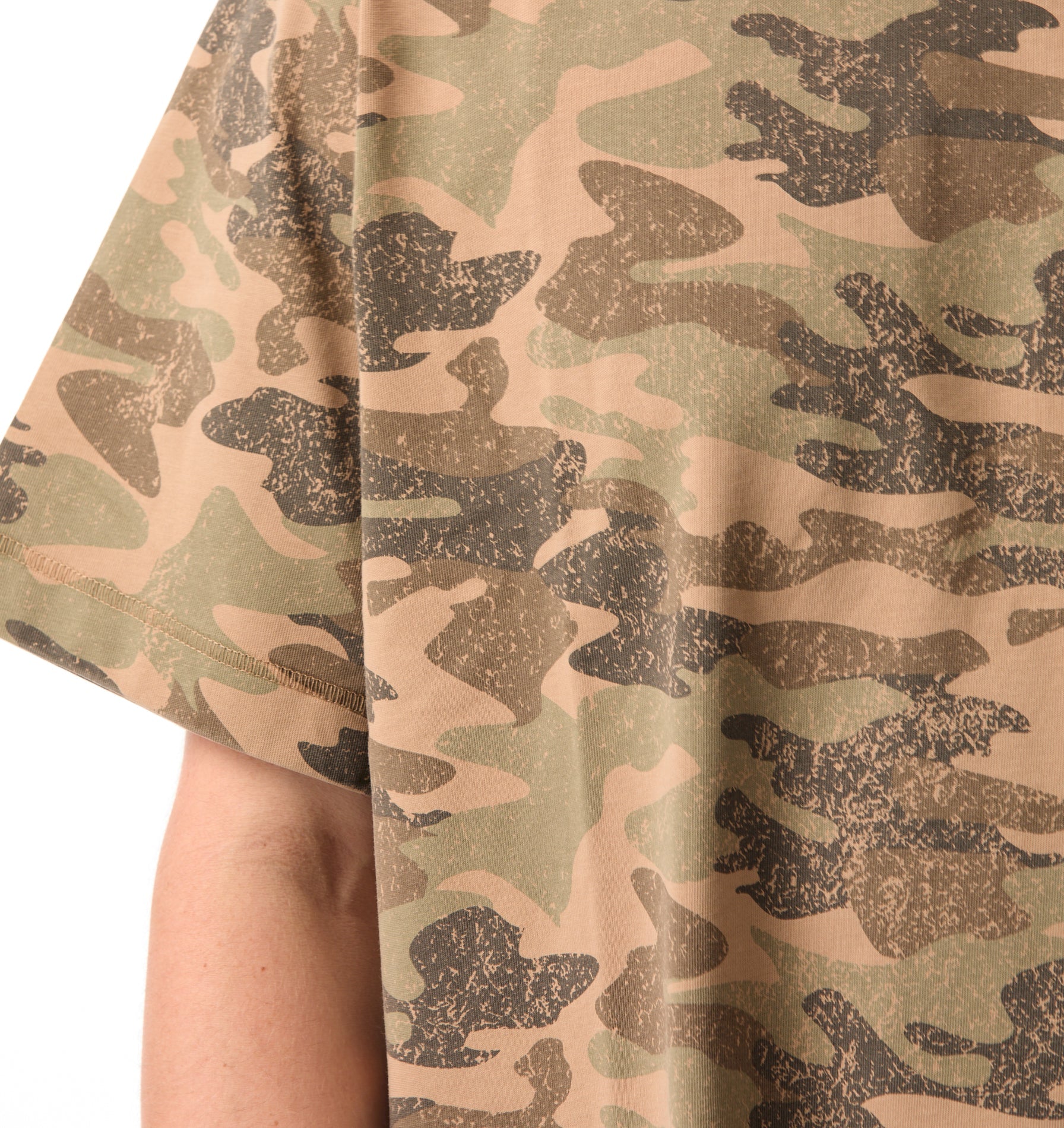 Crop Box Tee - Army Camo
