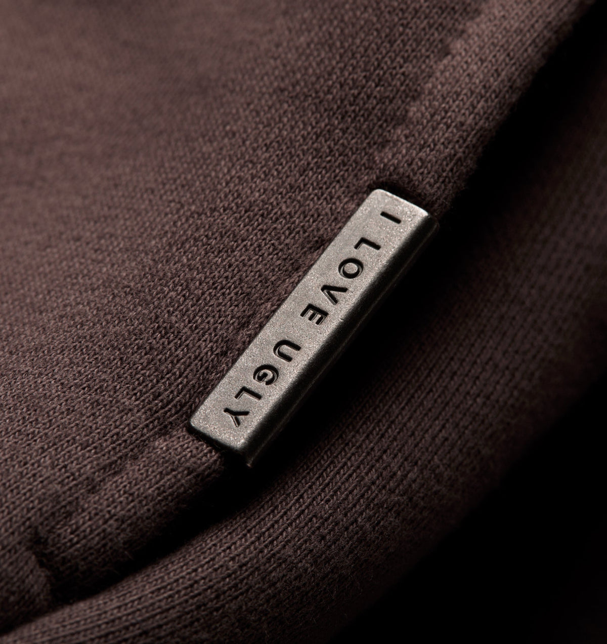 Heavy Crop Zip Hood - Dusky Brown