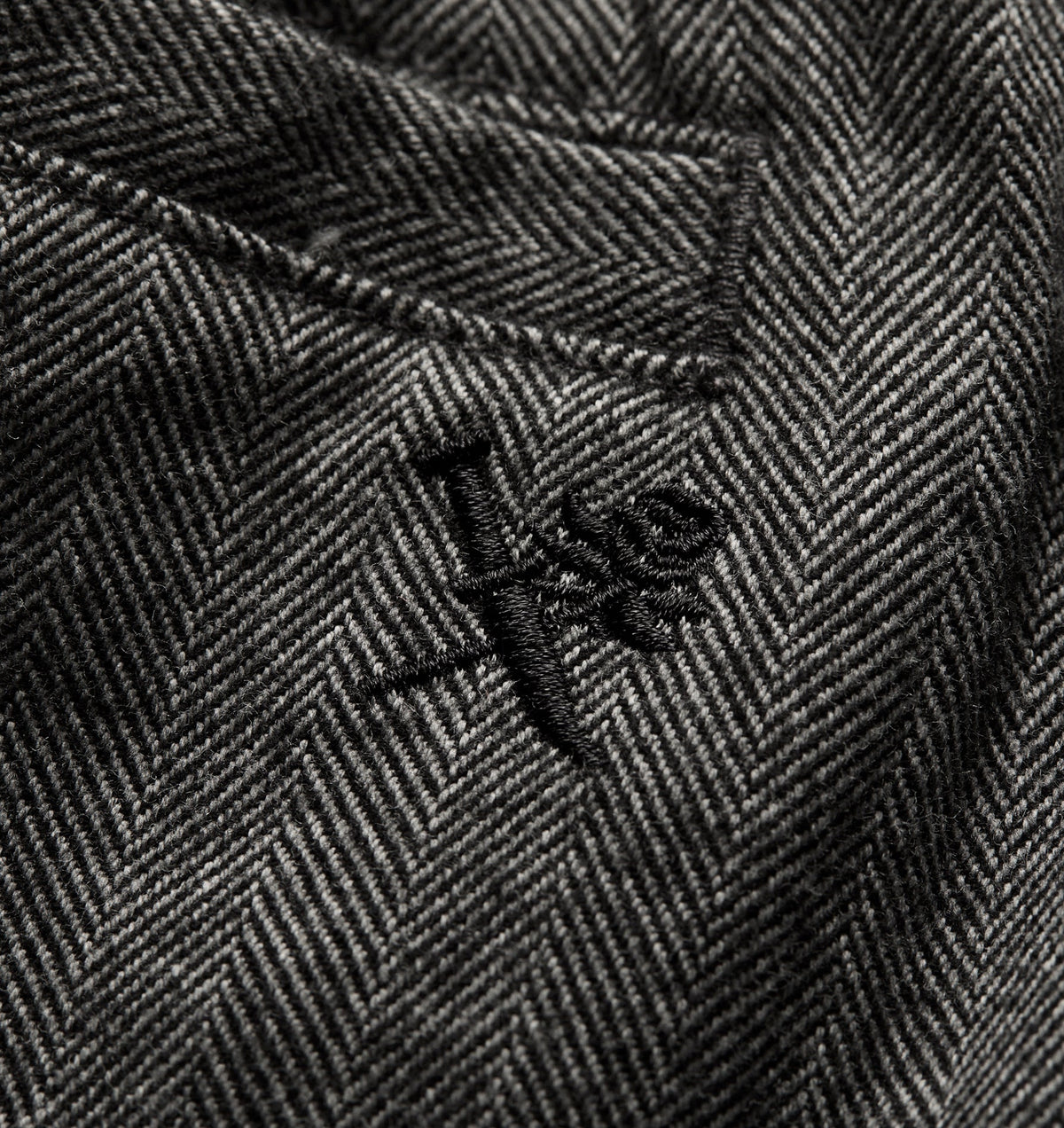 Alby Pleated Short - Grey Herringbone