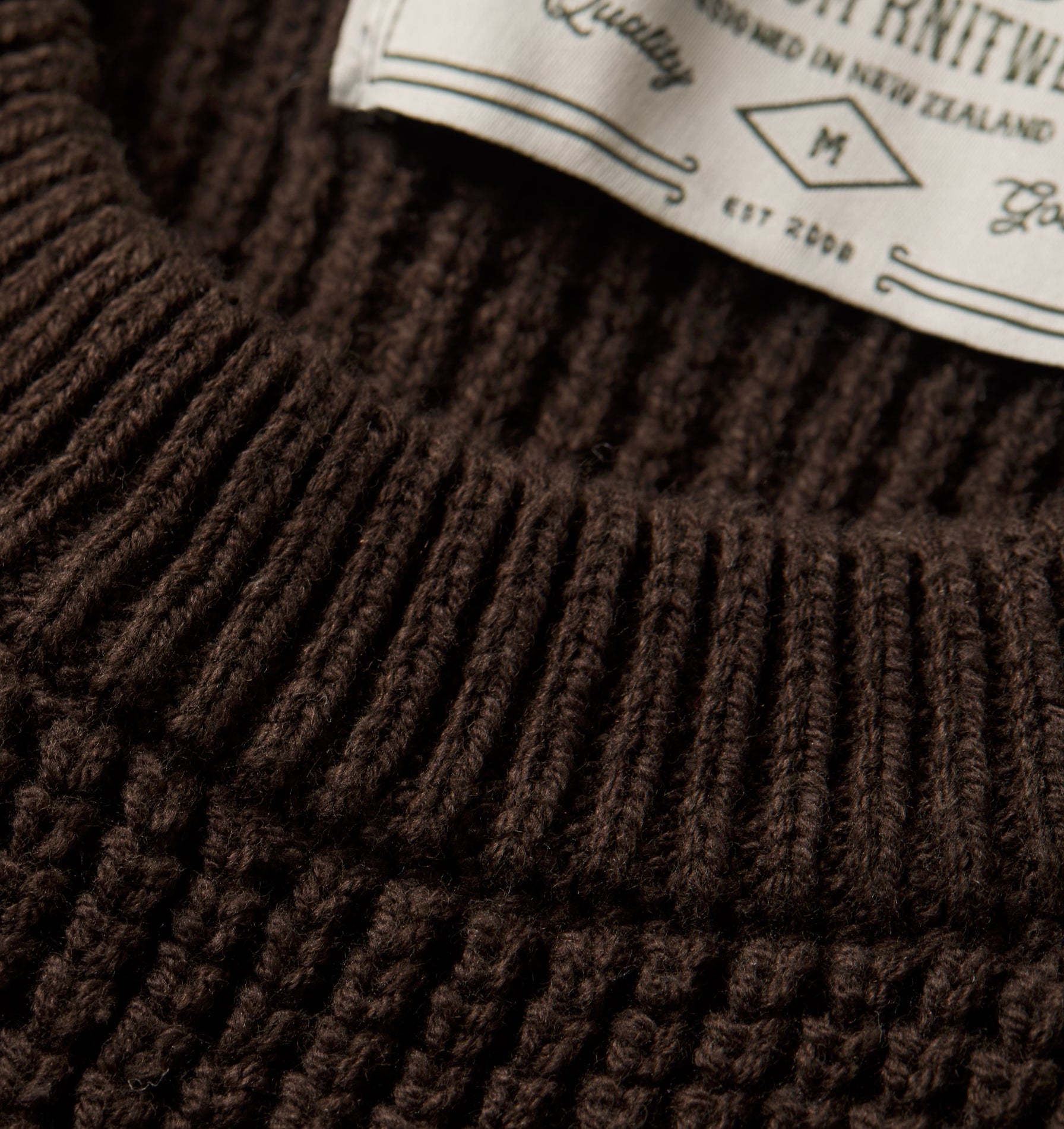 Knit Crew Vest - Espresso