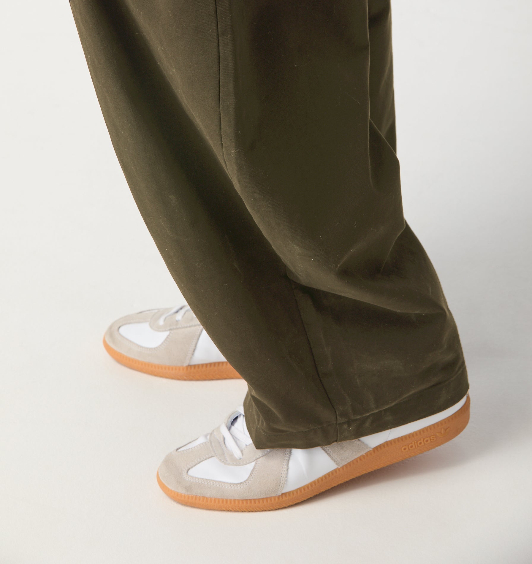 Box Pleat Pant - Dark Olive