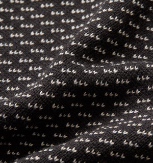 Crop Knit Sweater Textured - Black / Grey