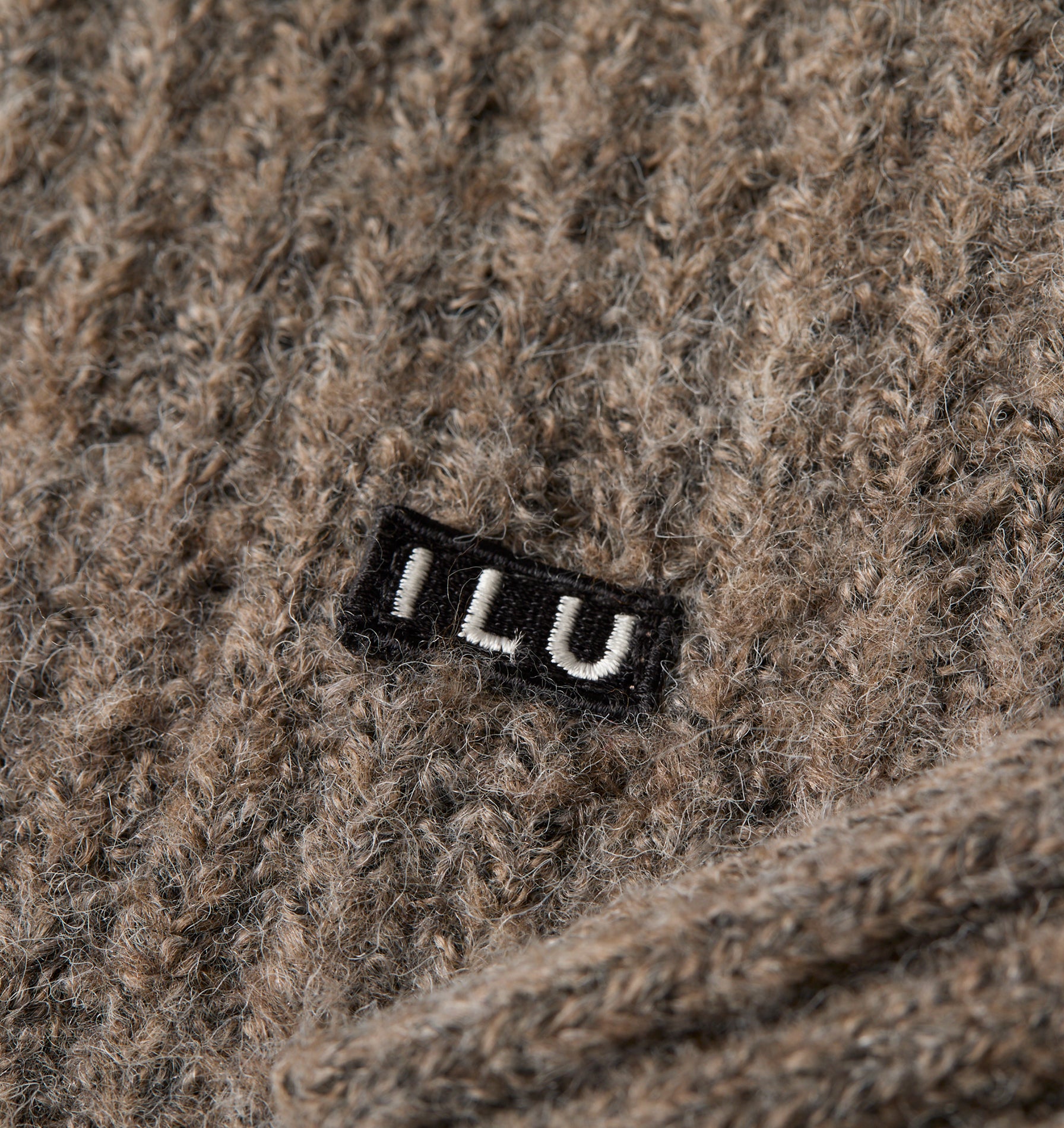 Wool Crop Knit Sweater - Mushroom