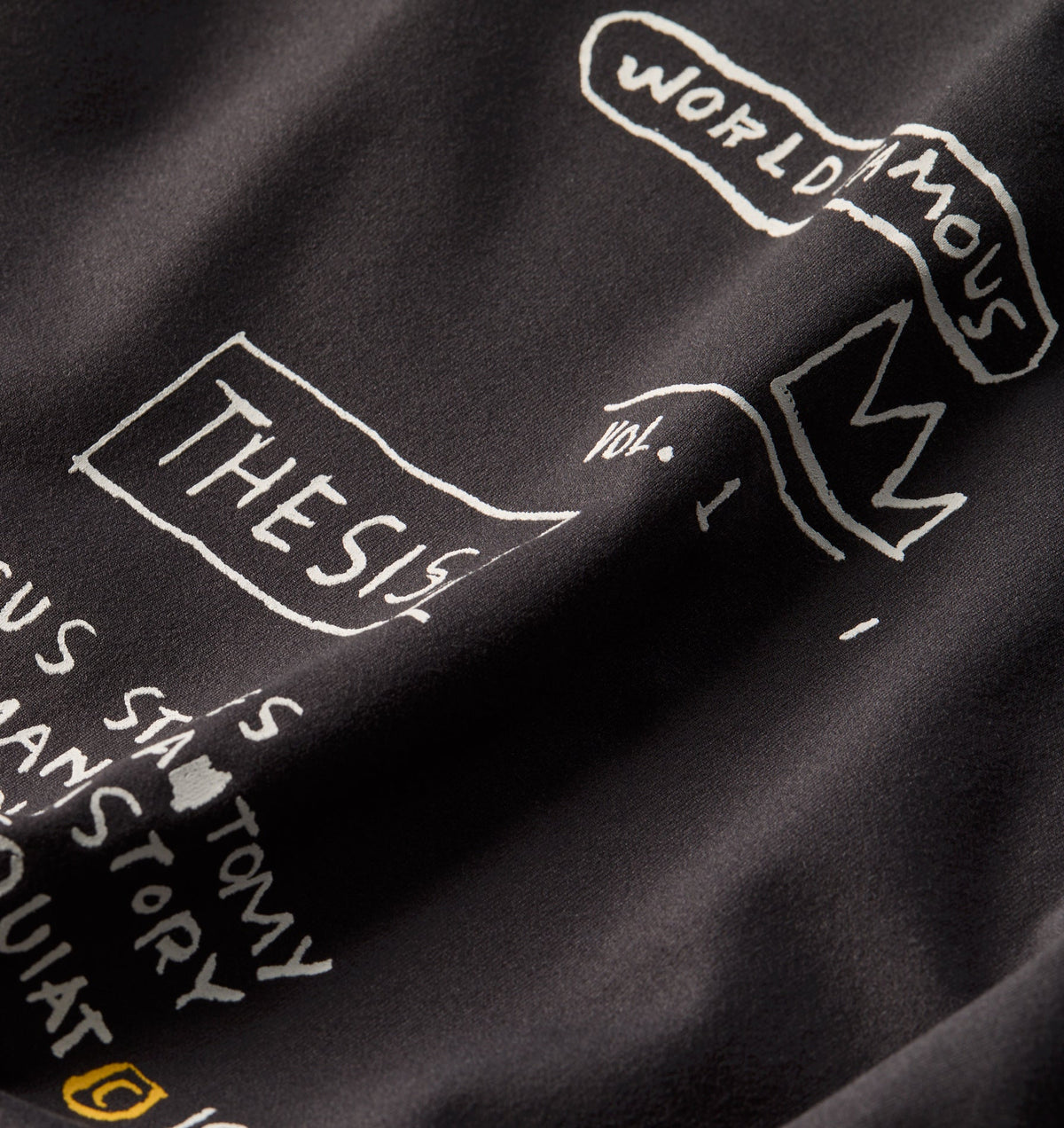 Basquiat Scribble Active Box Tee - Charcoal