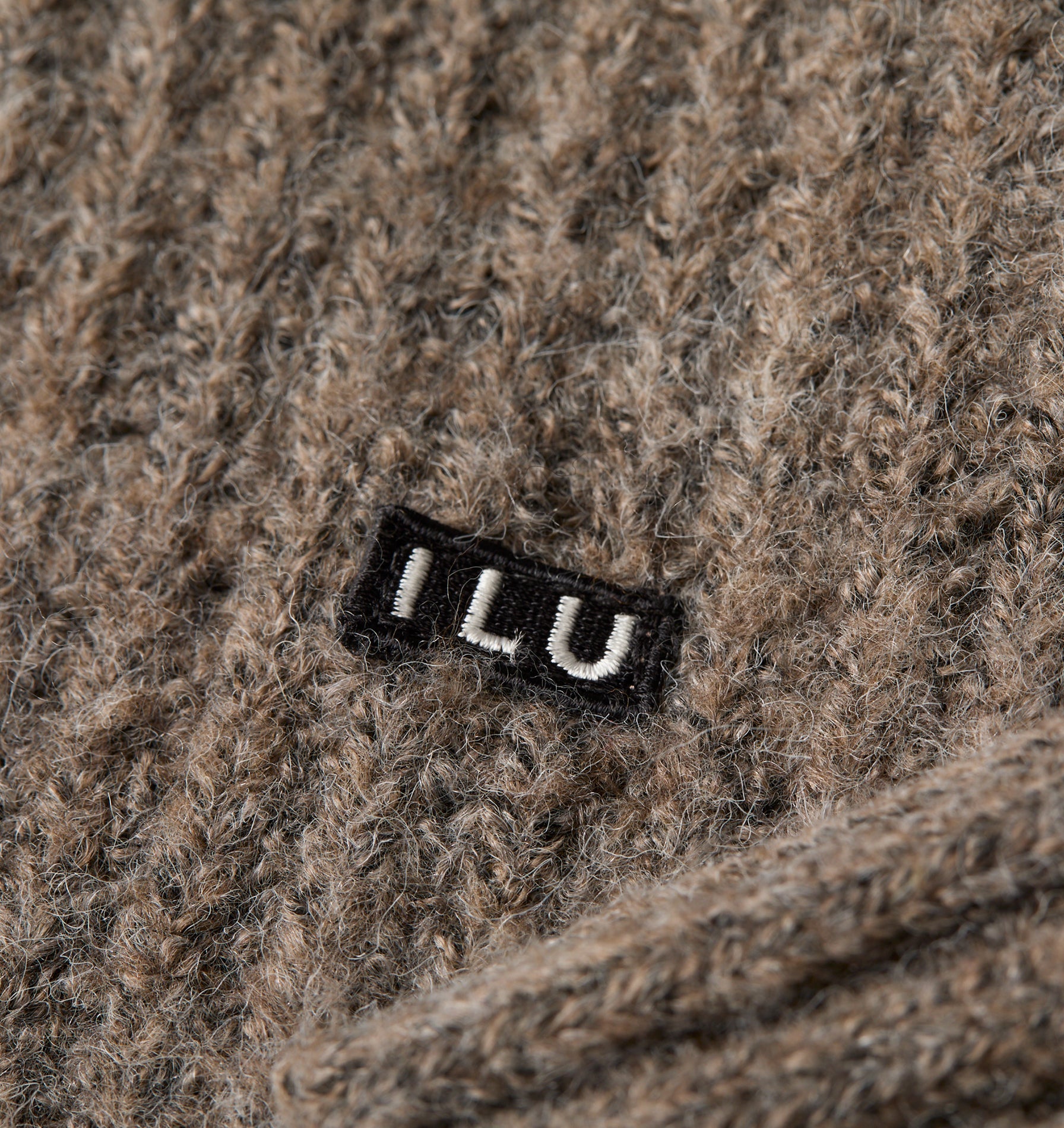 Wool Crop Knit Sweater - Mushroom