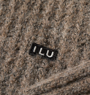 Wool Crop Knit Sweater - Mushroom