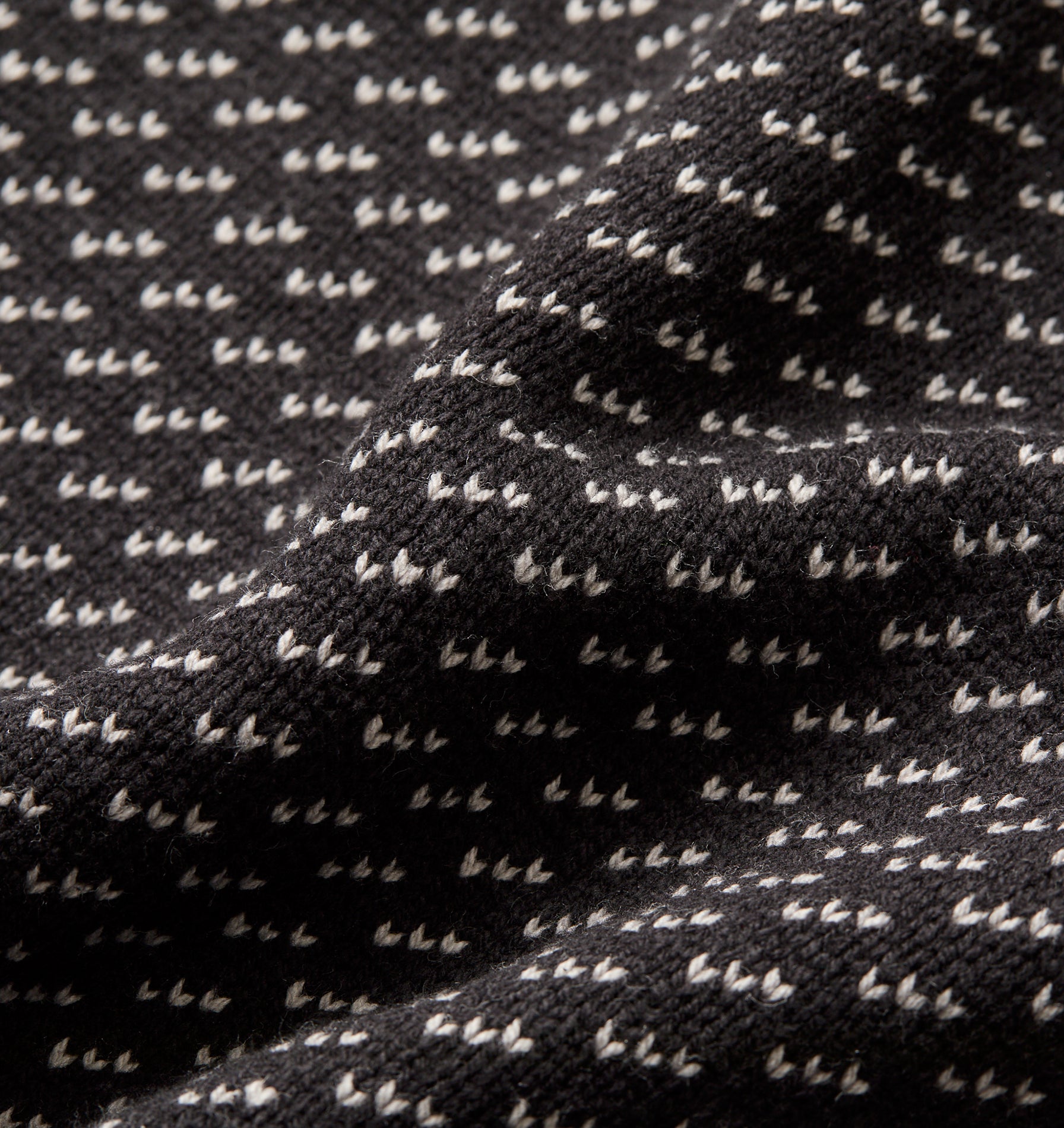 Crop Knit Sweater Textured - Black / Grey