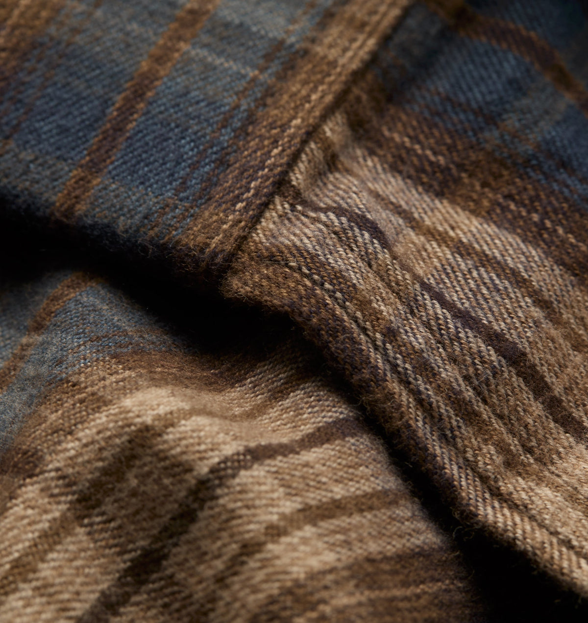 Flannel Shirt - Brown/Blue Check