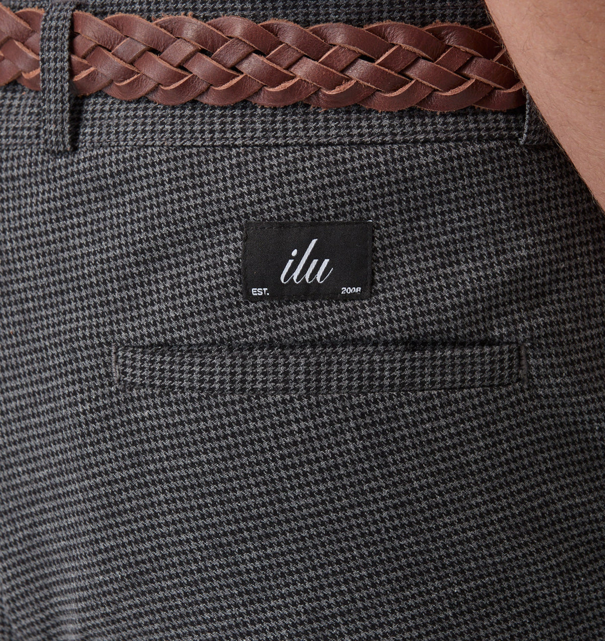Slim Kobe Pant - Charcoal Houndstooth