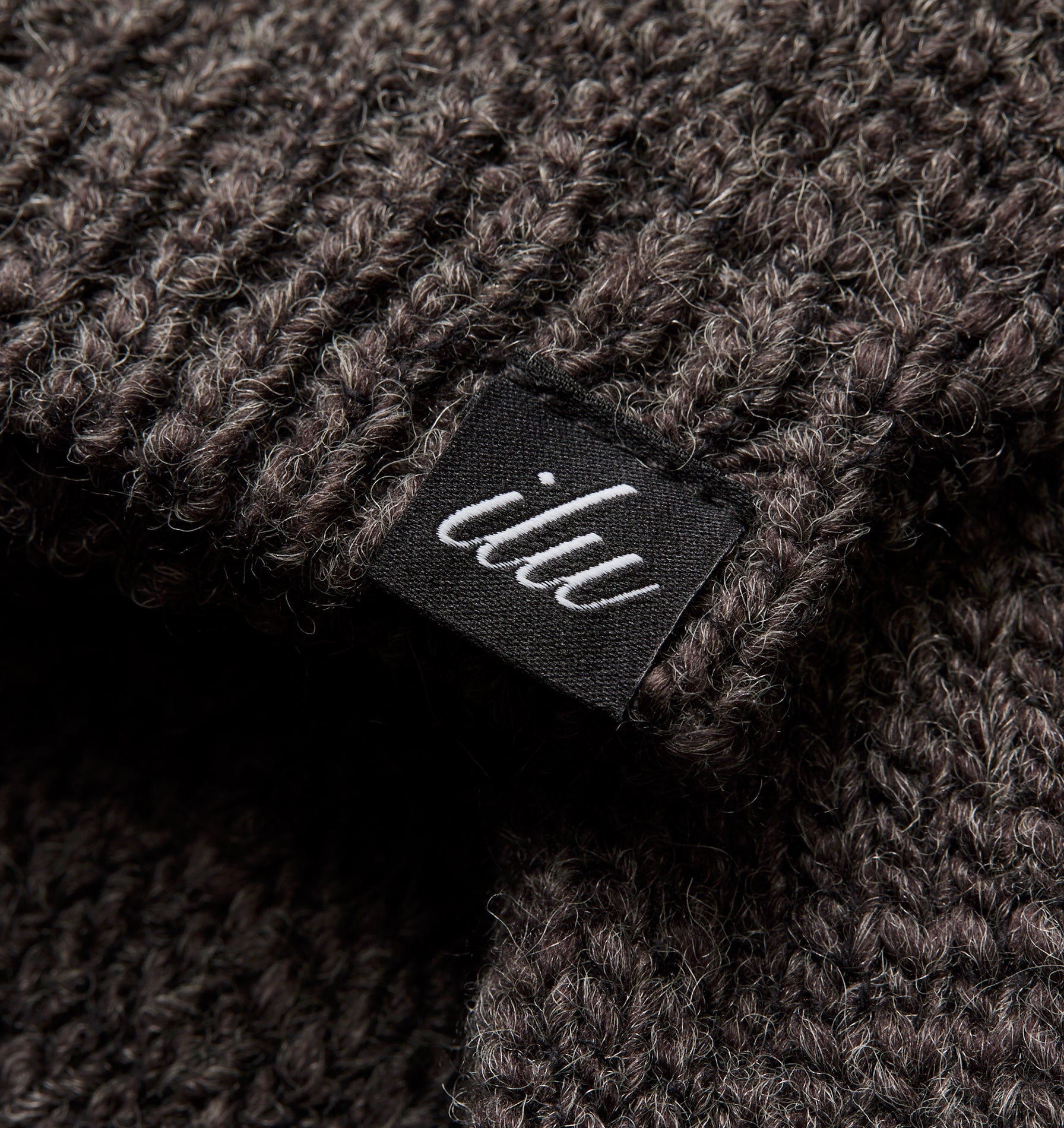 Box Knit Polo - Charcoal