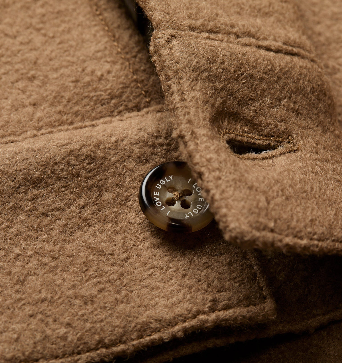 Boiled Wool Overshirt - Camel