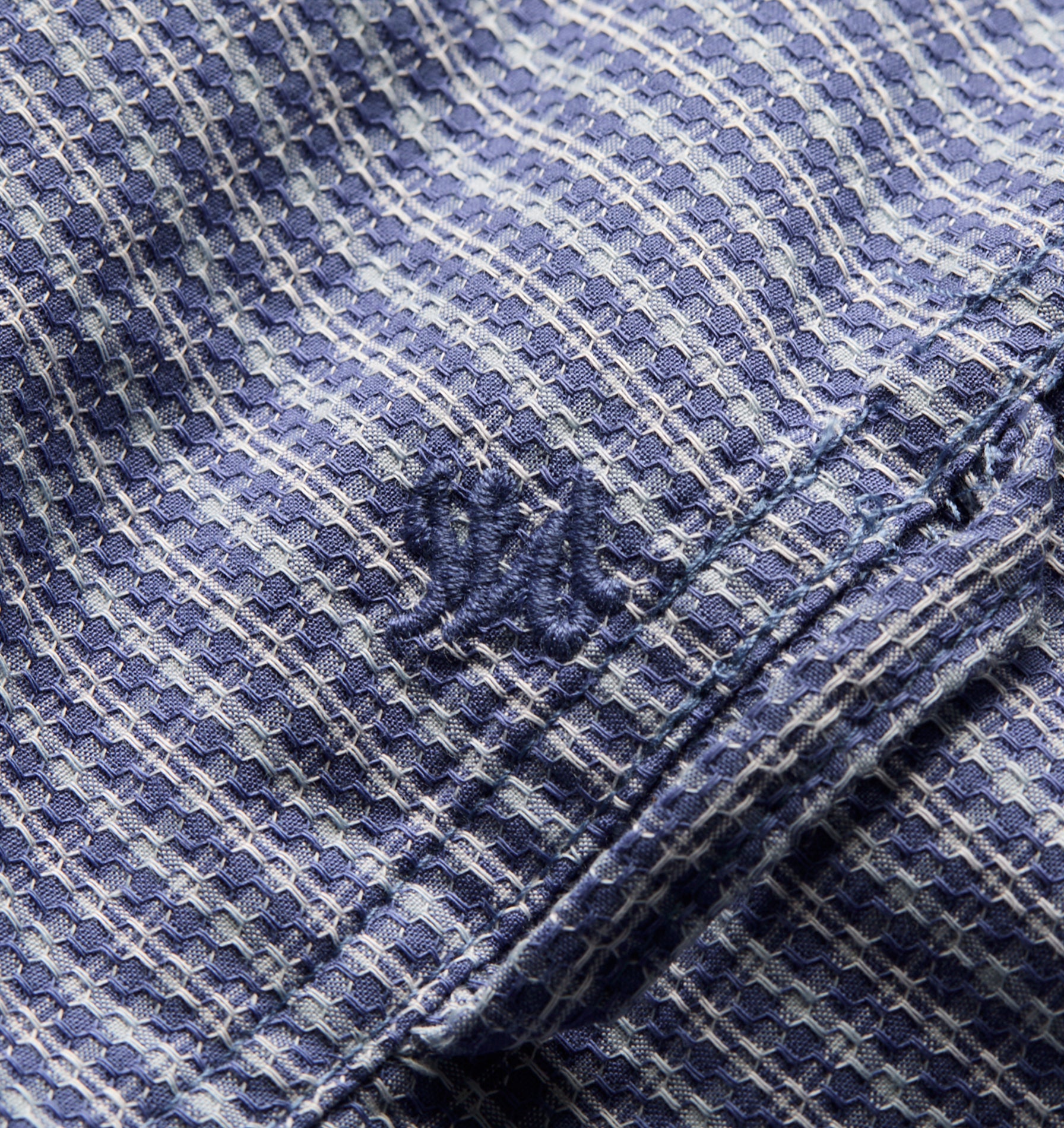 Crop LS Shirt - Light Blue Check