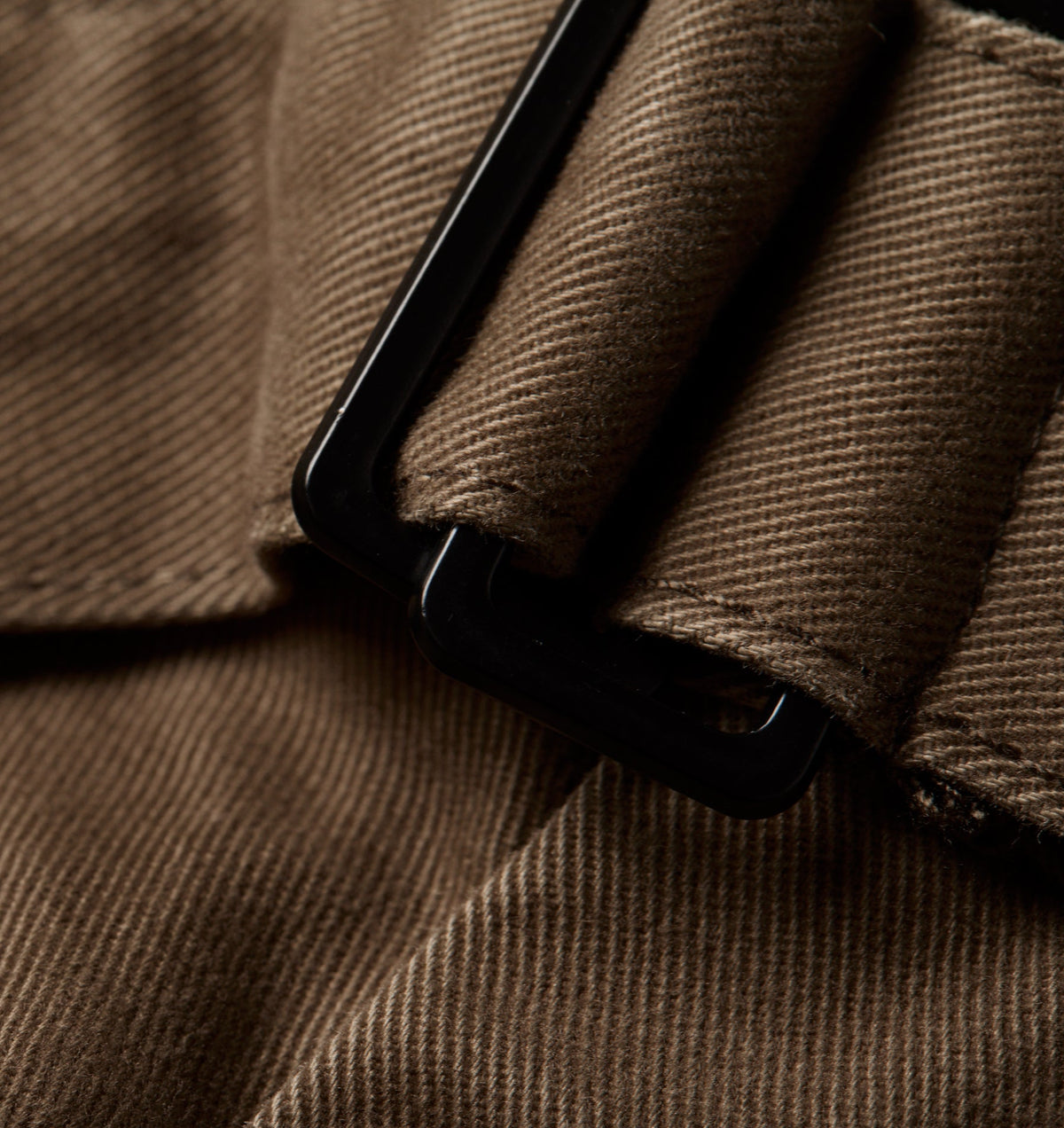 Belted Barrel Leg Pant - Moss