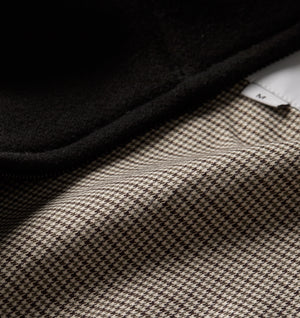 Funnel Neck Jacket - Black Wool