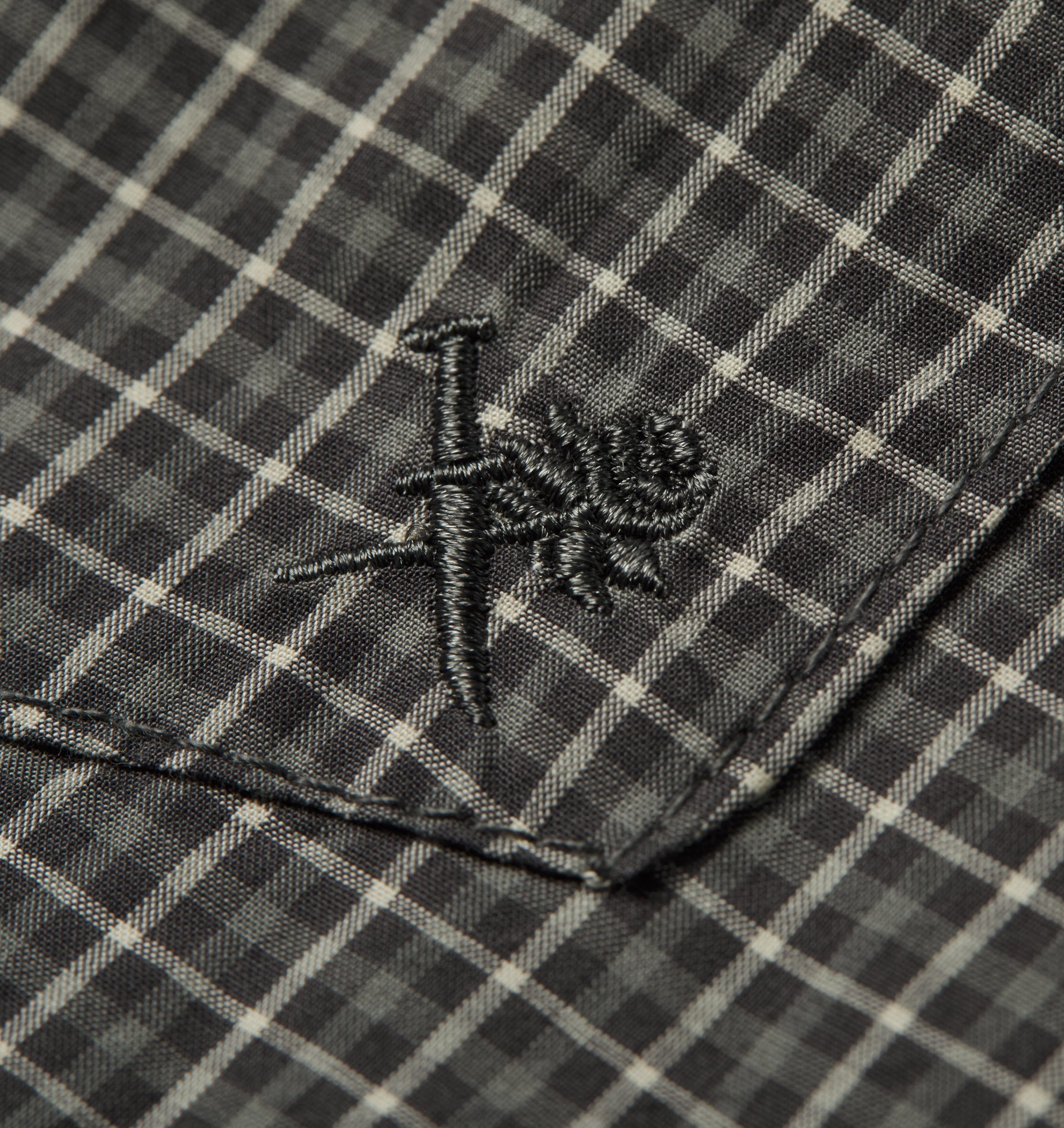Check Cuban Collar SS Shirt - Grey/Green Check