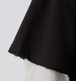 Raw Hem Heavy Box Tee 2.0 - Black