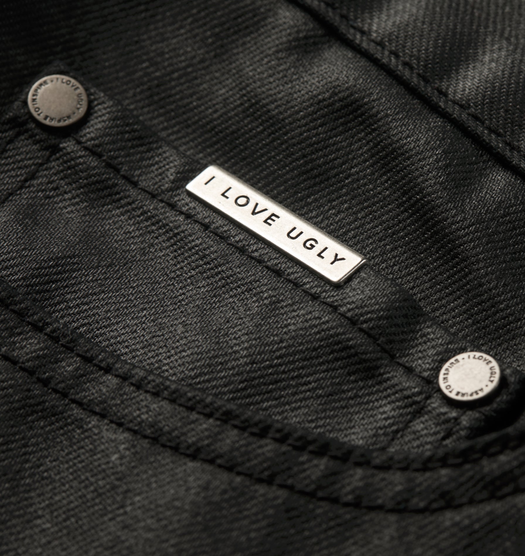Edgar Wide Denim - Coated Black