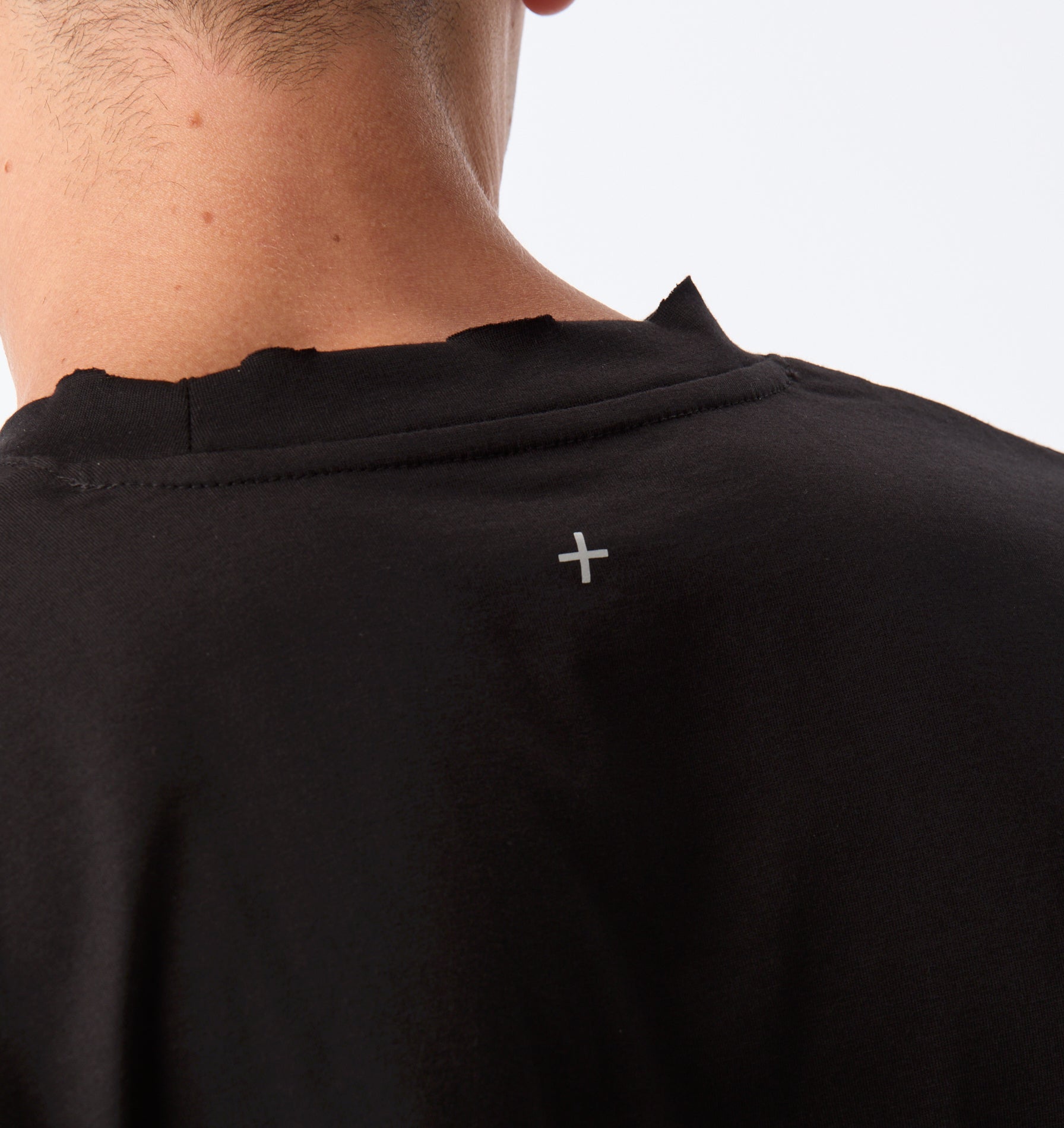Cotton Active Crop Tee - Black