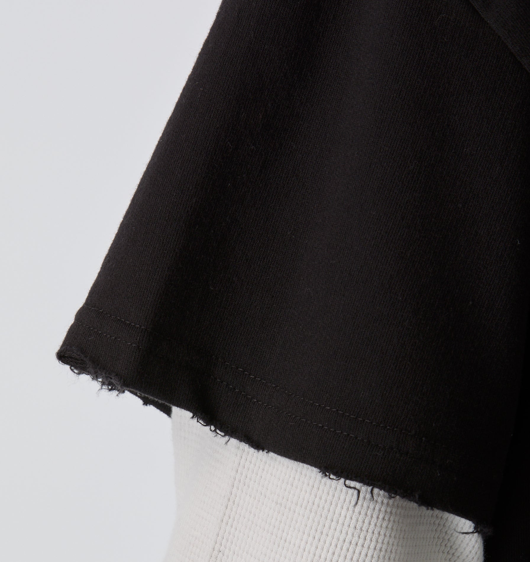 Raw Hem Heavy Box Tee 2.0 - Black