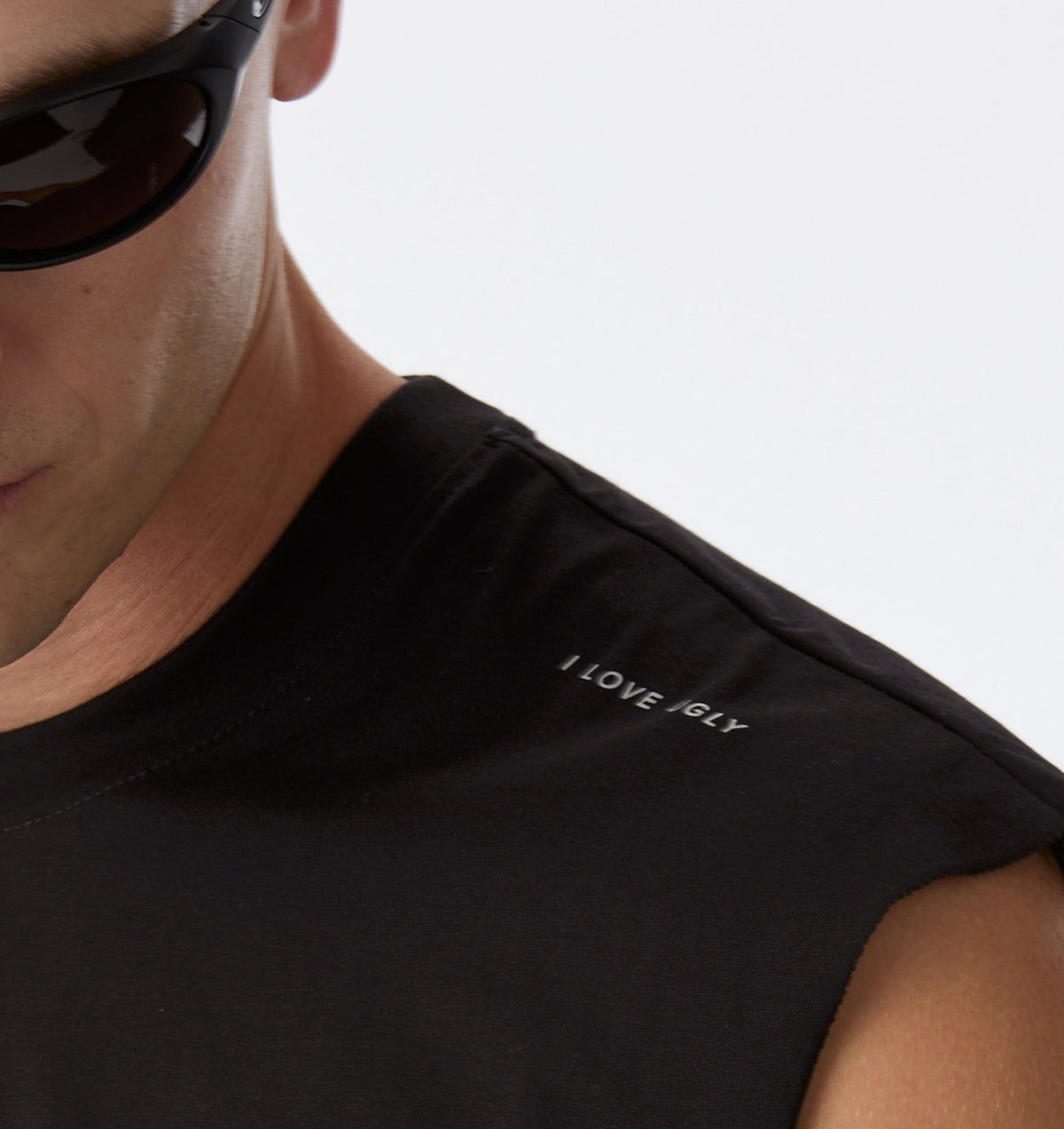 Cotton Active Crop Tank - Black