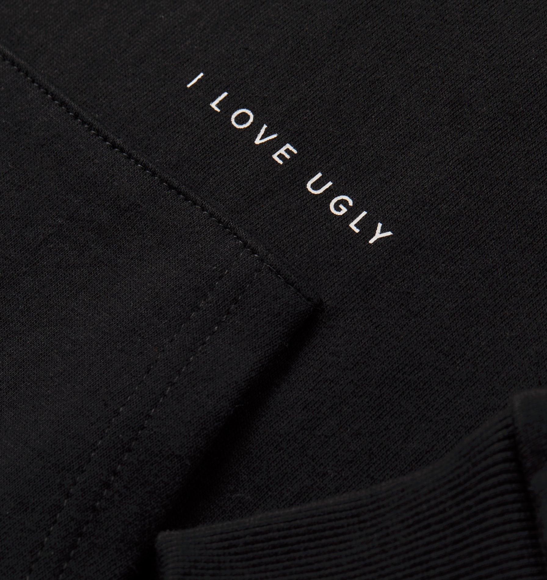 Crop Box Zip Hood - Black